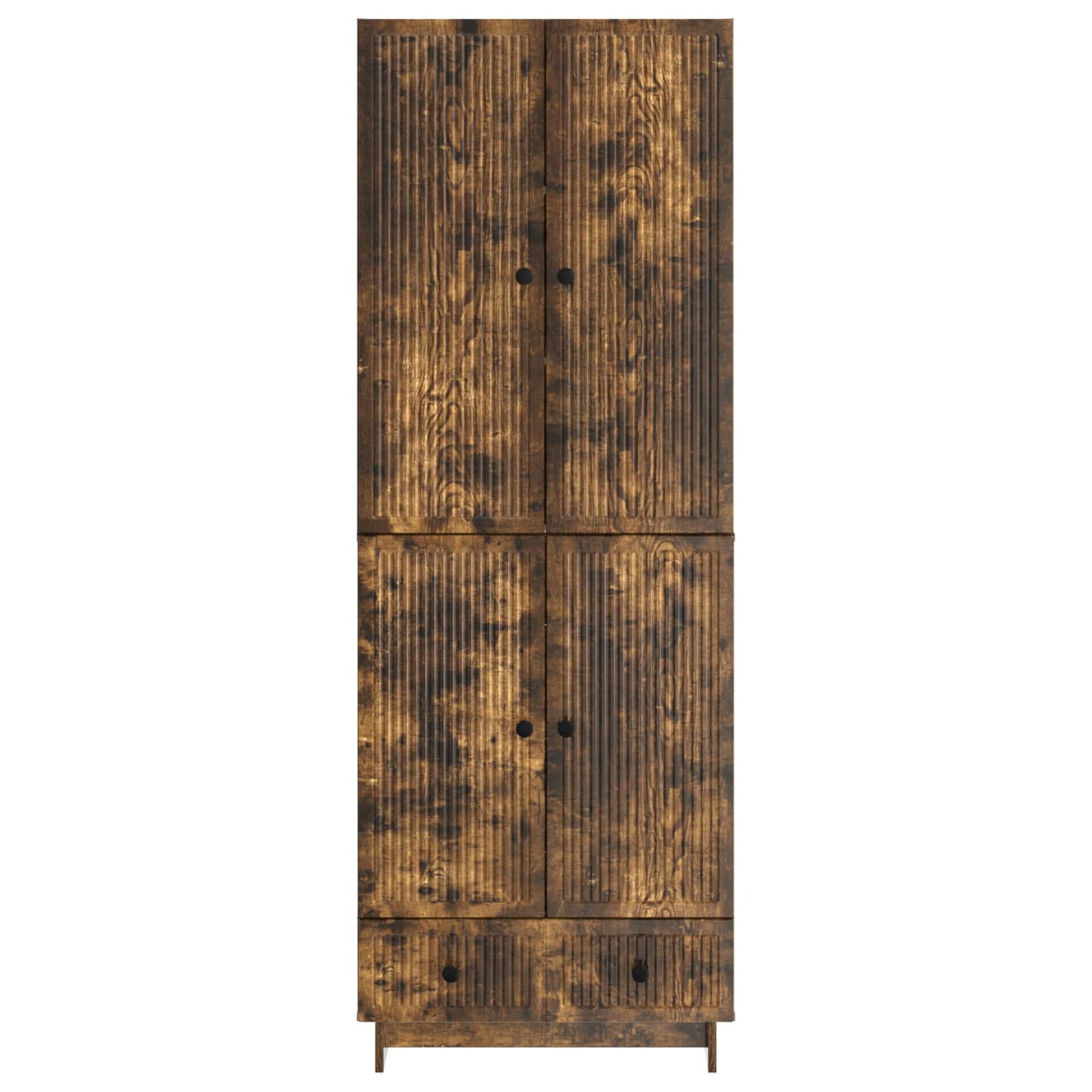 Skapsett 2 pcs Røkt Eik 66 x 34,5 x 95 cm Konstruert tre