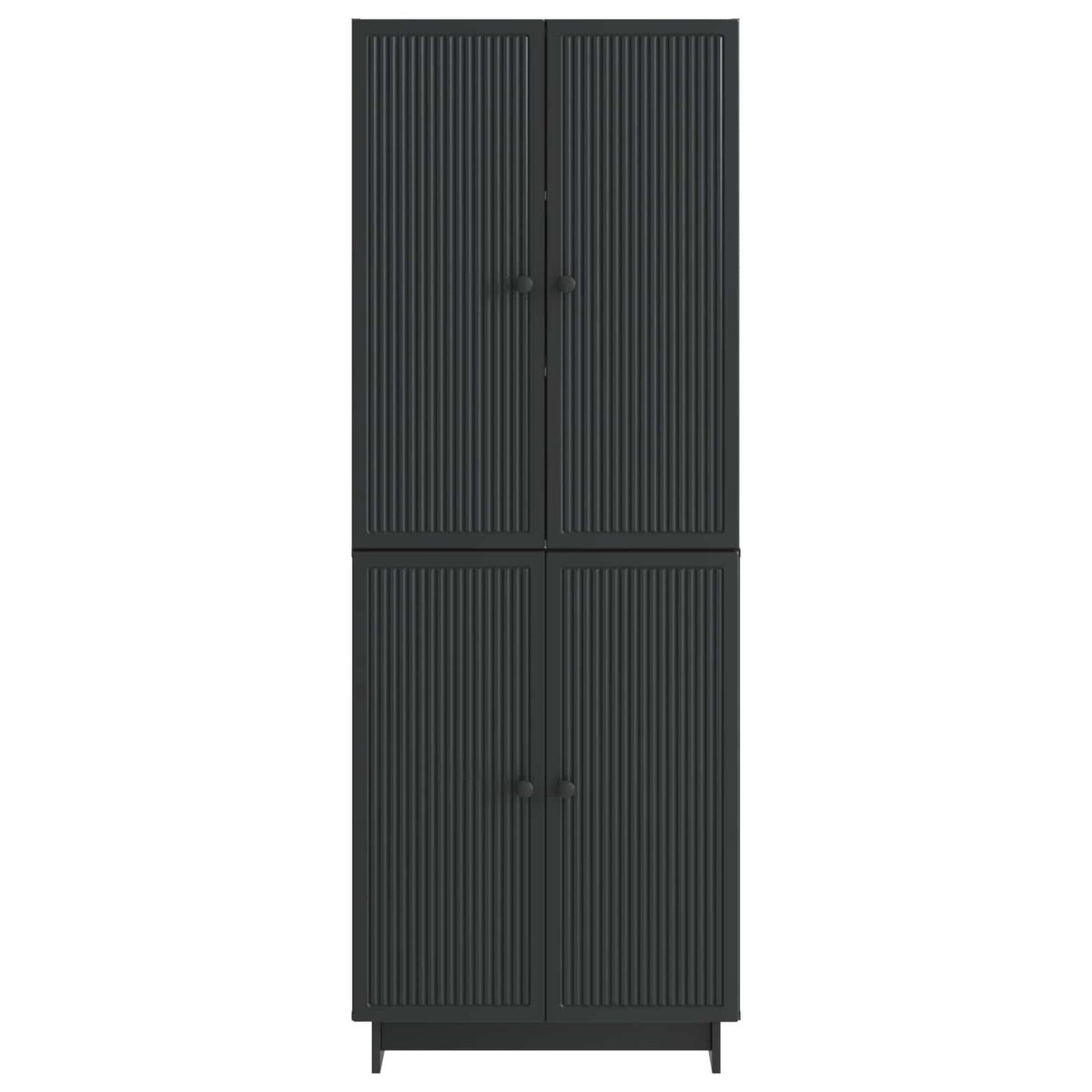 Skapsett 2 pcs Svart 66 x 34,5 x 90 cm Konstruert tre