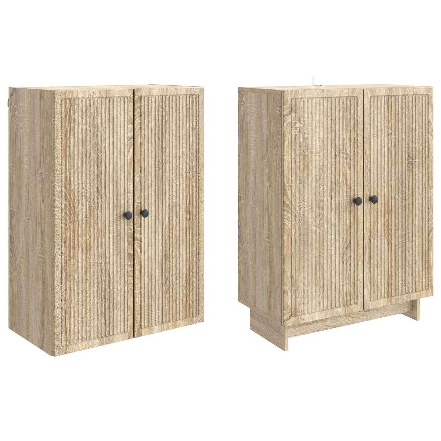 Skapsett 2 pcs Sonoma eik 66 x 34,5 x 90 cm Konstruert tre