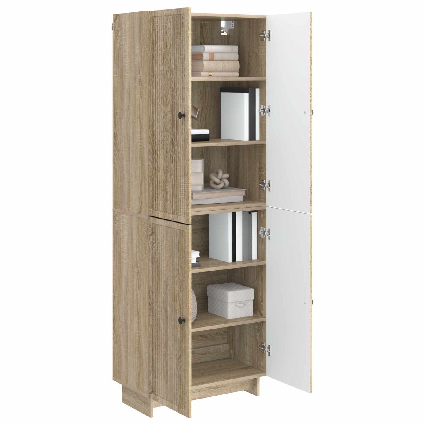 Skapsett 2 pcs Sonoma eik 66 x 34,5 x 90 cm Konstruert tre