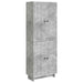 Skapsett 2 pcs Betonggrå 66 x 34,5 x 90 cm Konstruert tre