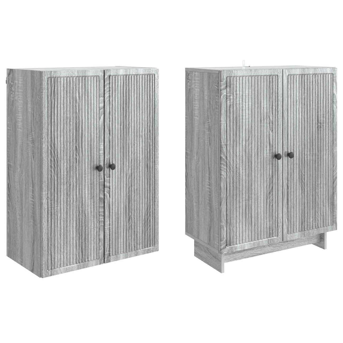 Skapsett 2 pcs Grå Sonoma 66 x 34,5 x 90 cm Konstruert tre