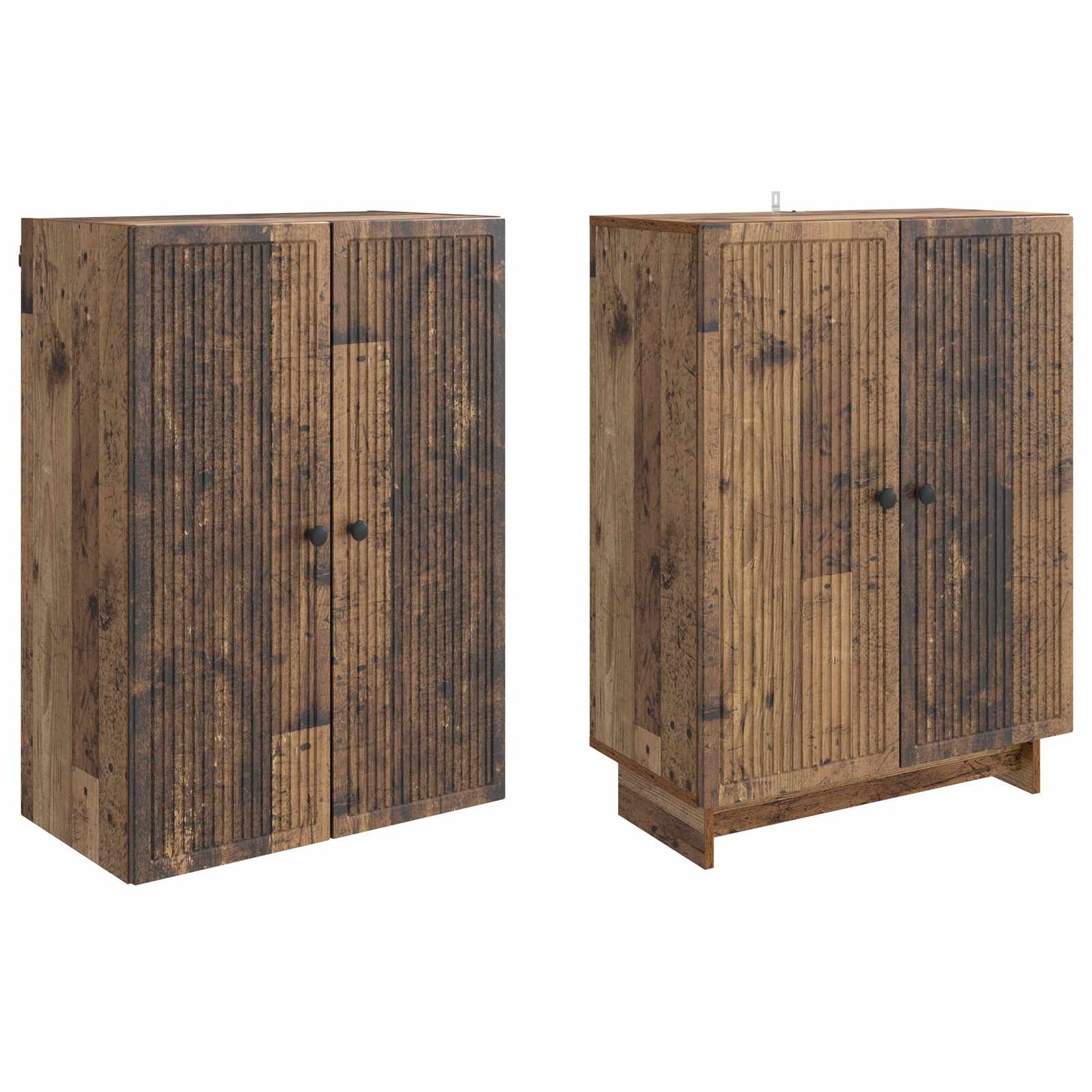 Skapsett 2 pcs Gammelt tre 66 x 34,5 x 90 cm Konstruert tre