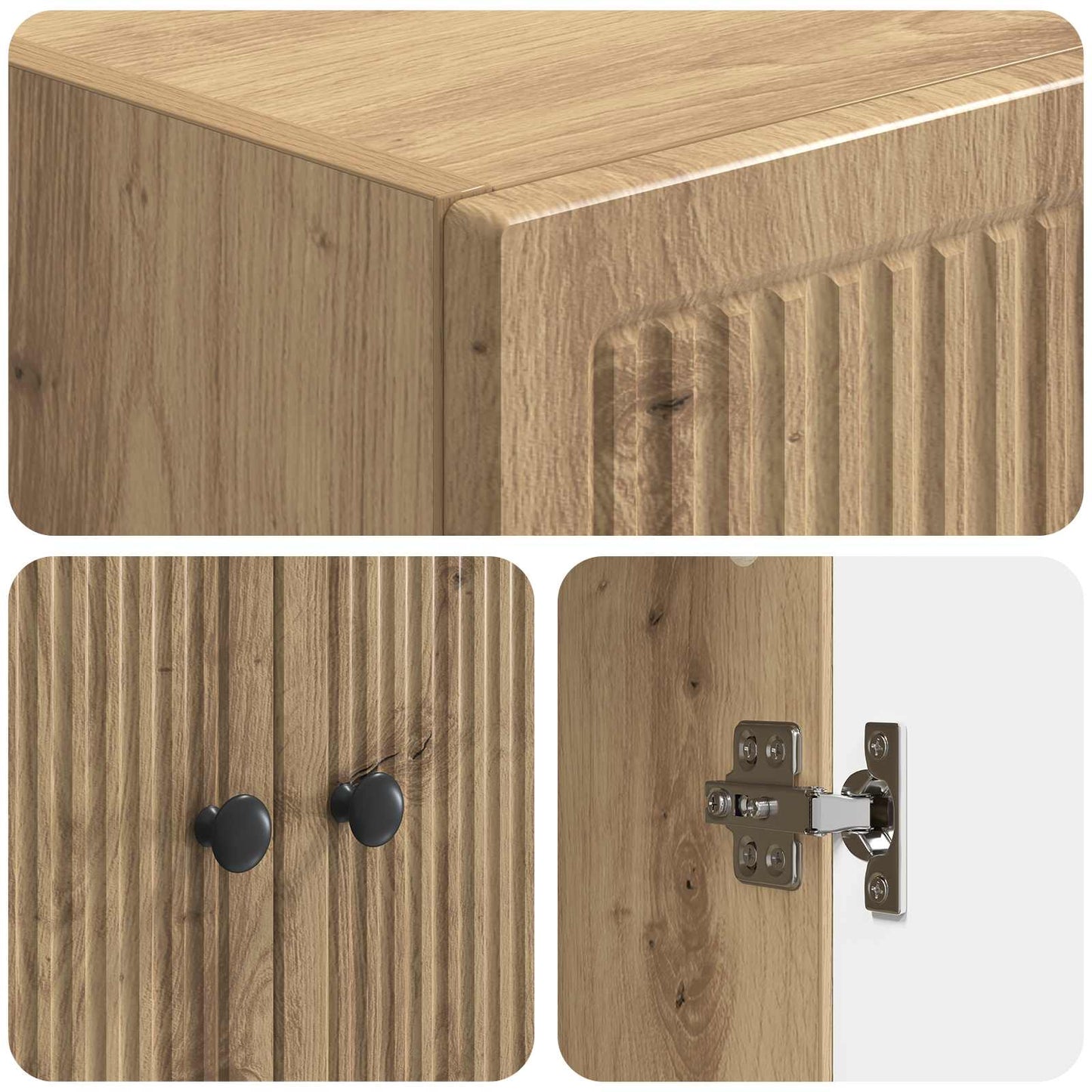 Skapsett 2 pcs Artisan eik 66 x 34,5 x 90 cm Konstruert tre