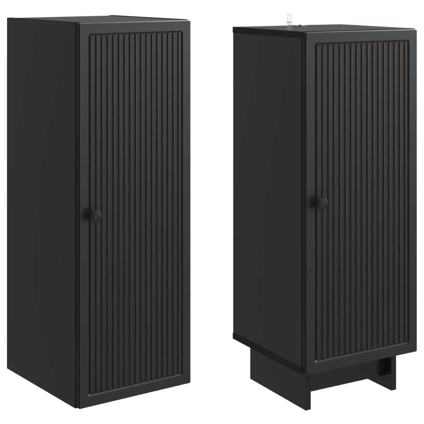 Skapsett 2 pcs Svart 34,5 x 33 x 90 cm Konstruert tre