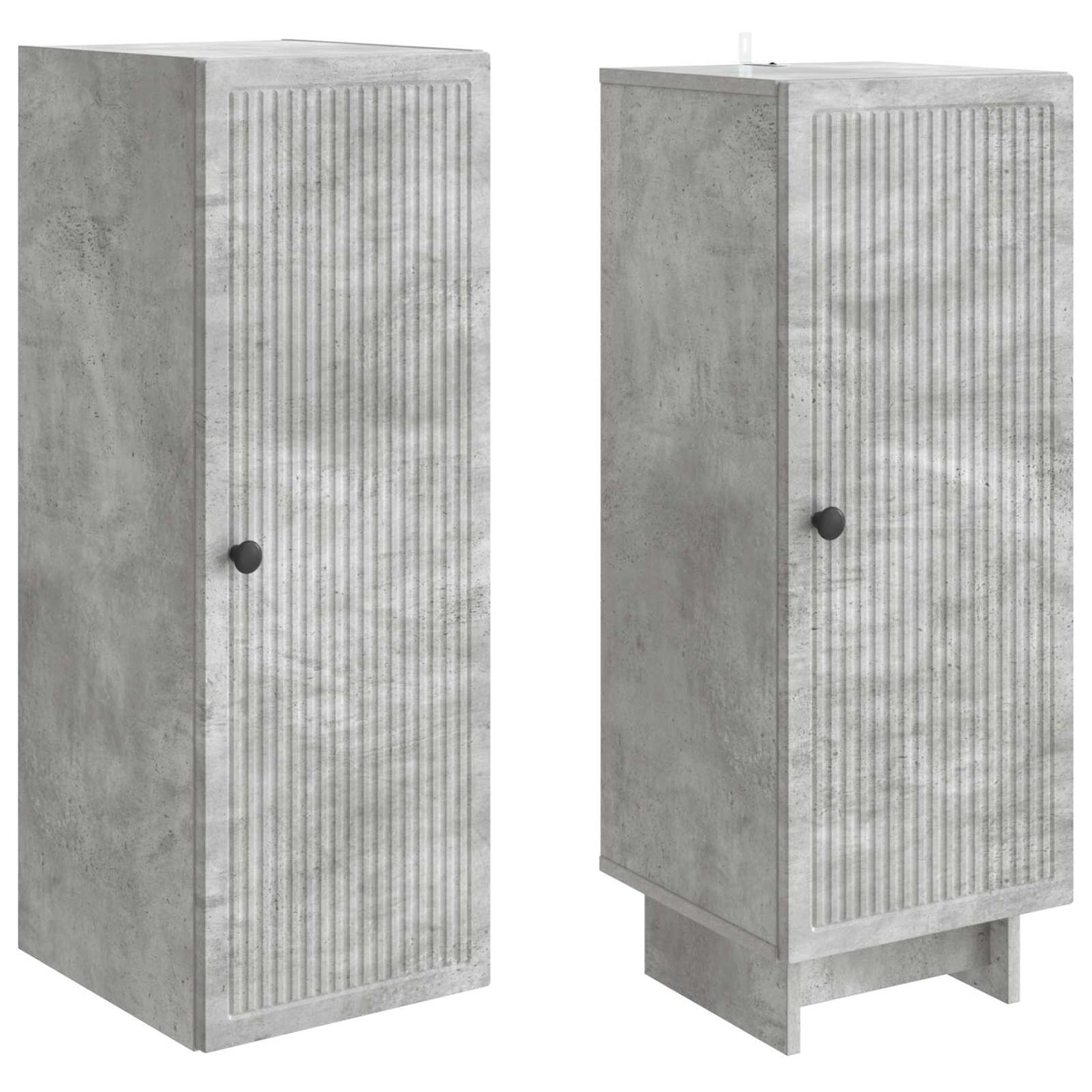 Skapsett 2 pcs Betonggrå 34,5 x 33 x 90 cm Konstruert tre