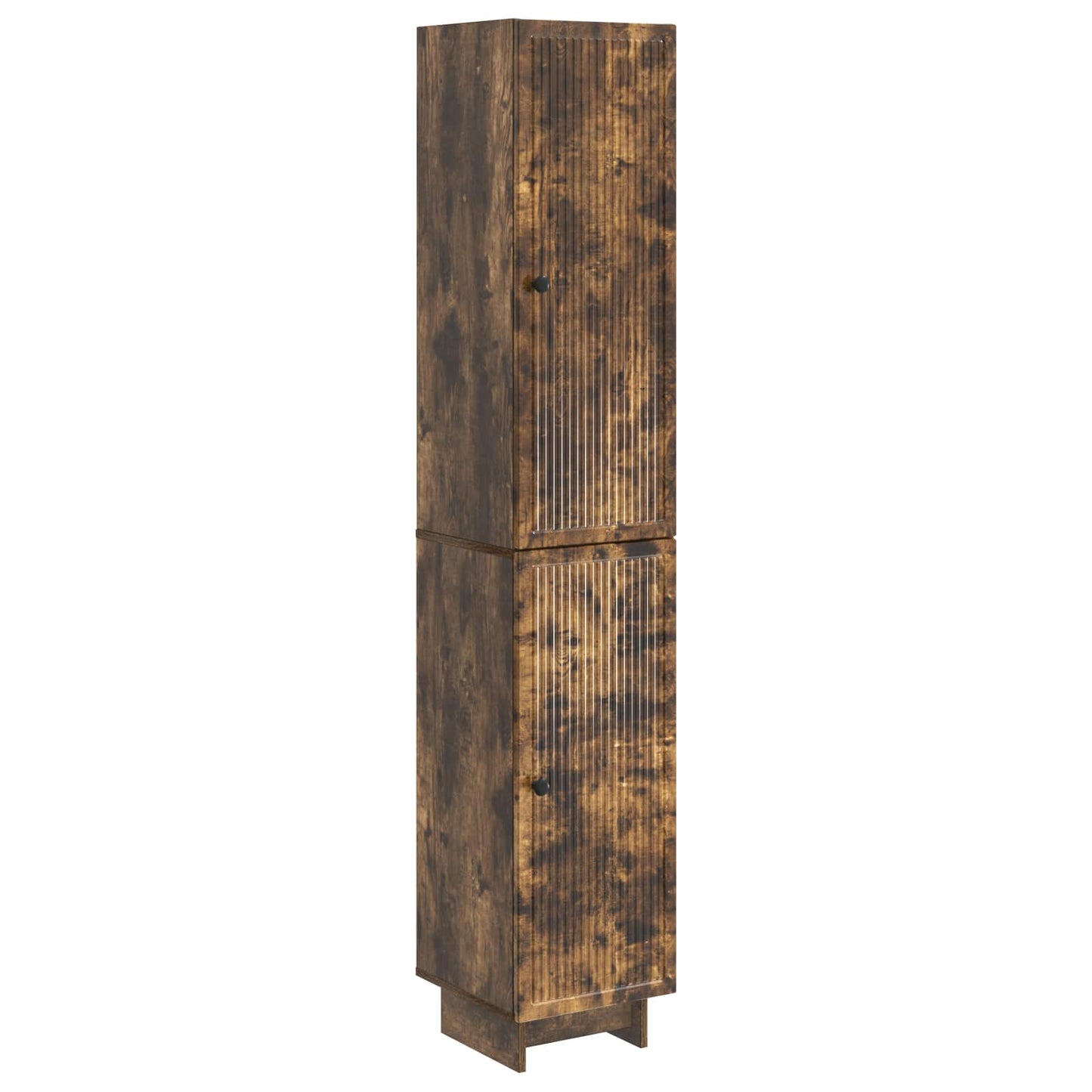 Skapsett 2 pcs Røkt Eik 34,5 x 33 x 90 cm Konstruert tre