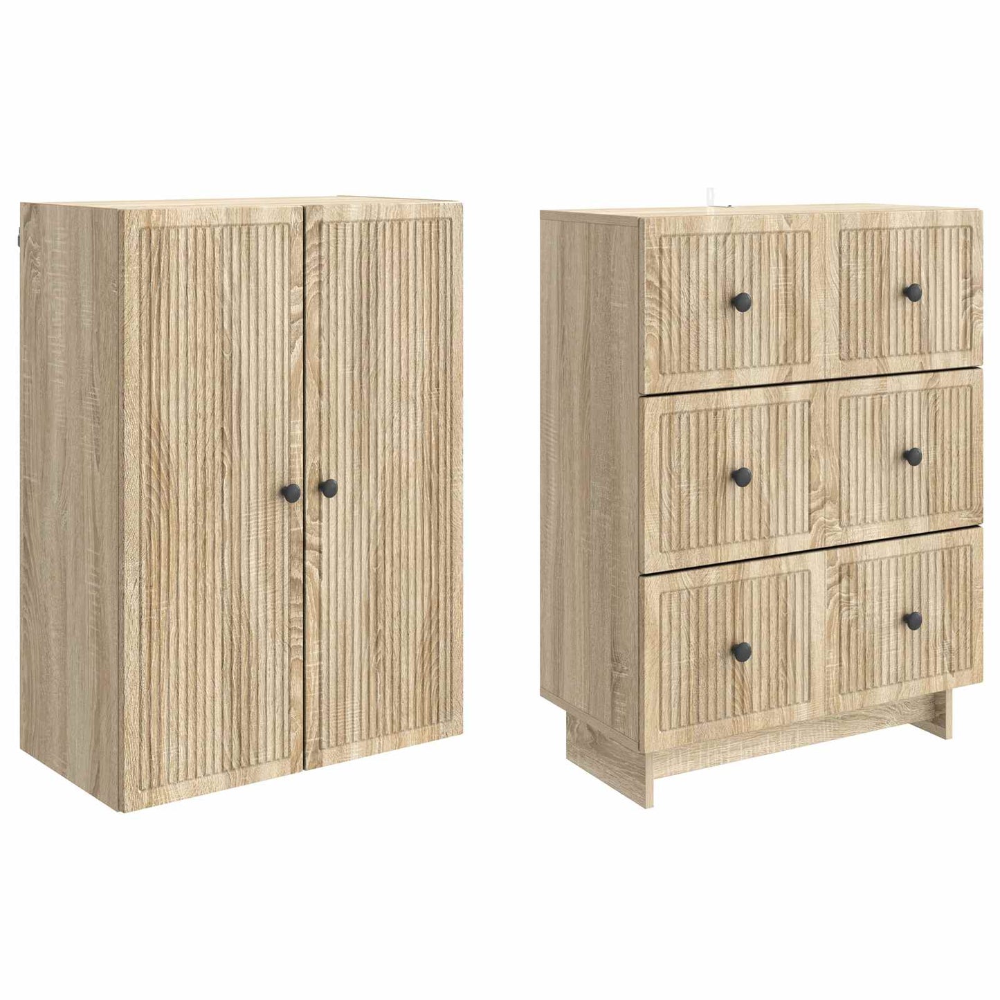 Skapsett 2 pcs 66 x 34,5 x 90 cm Konstruert tre