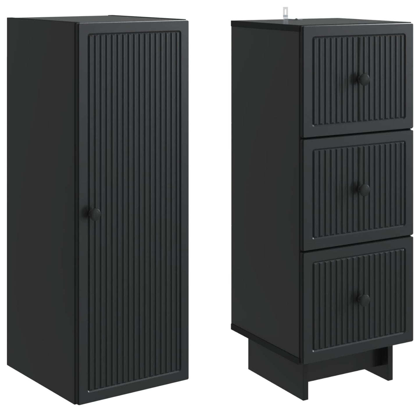 Skapsett 2 pcs 33 x 34,5 x 90 cm Konstruert tre