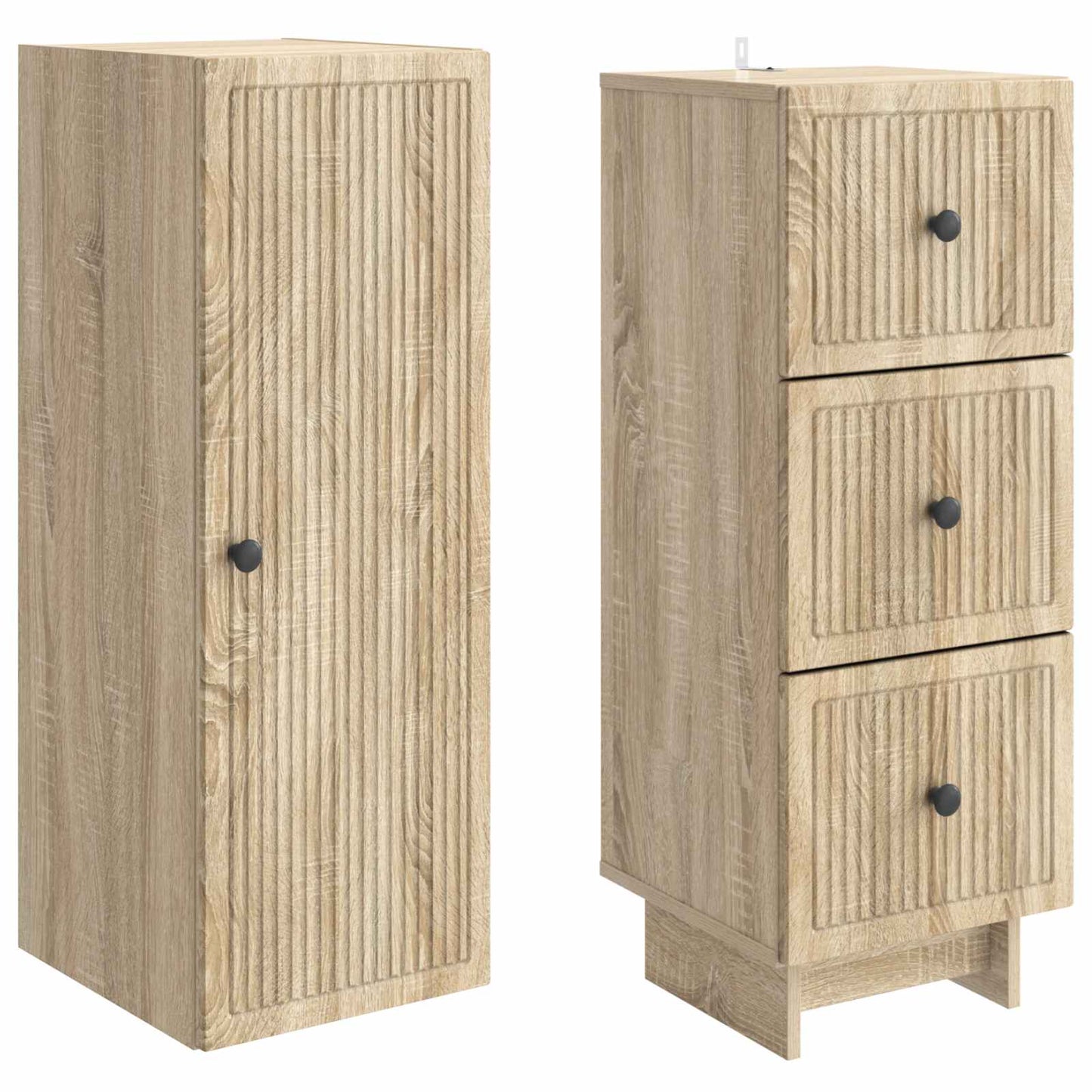 Skapsett 2 pcs 33 x 34,5 x 90 cm Konstruert tre
