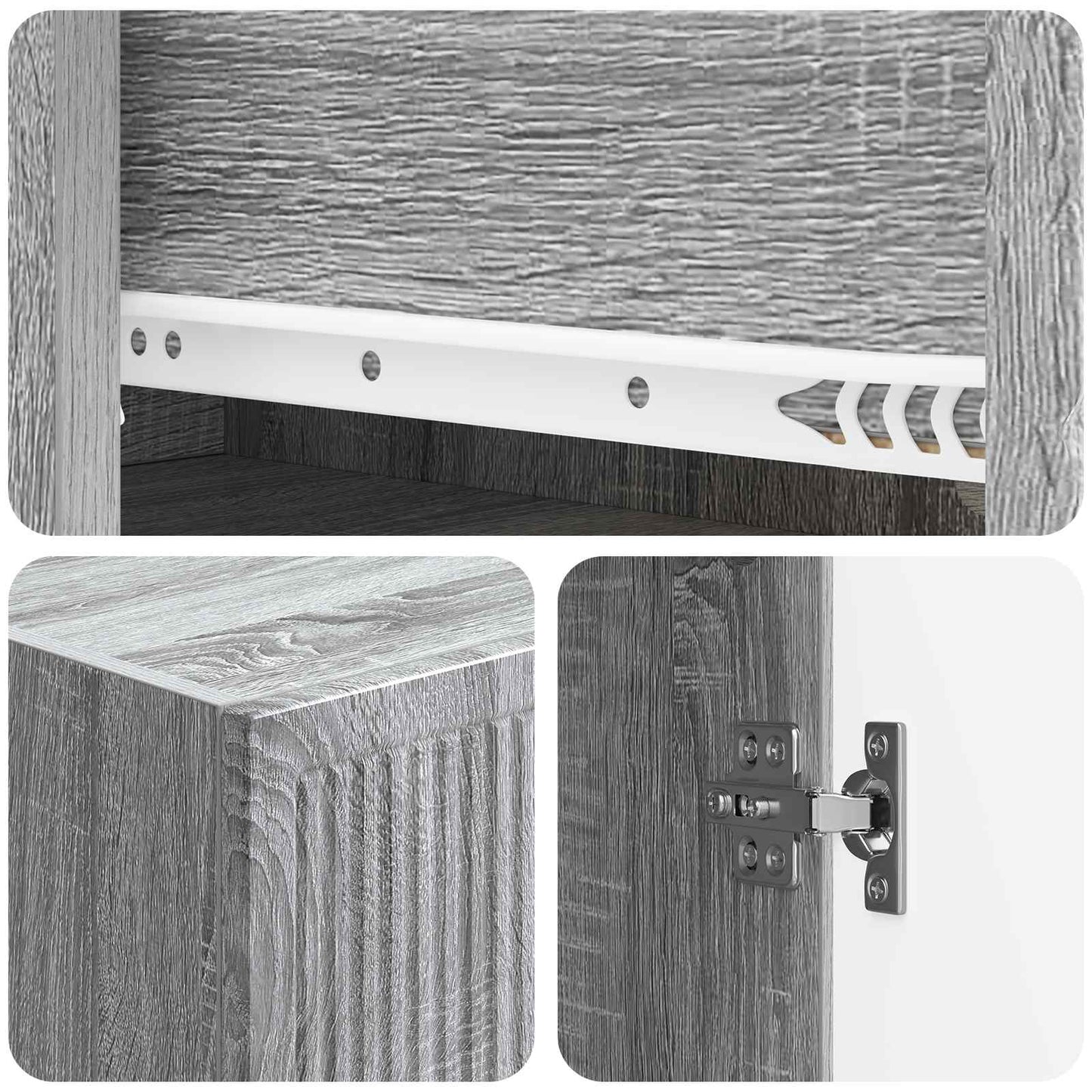Skapsett 2 pcs 33 x 34,5 x 90 cm Konstruert tre
