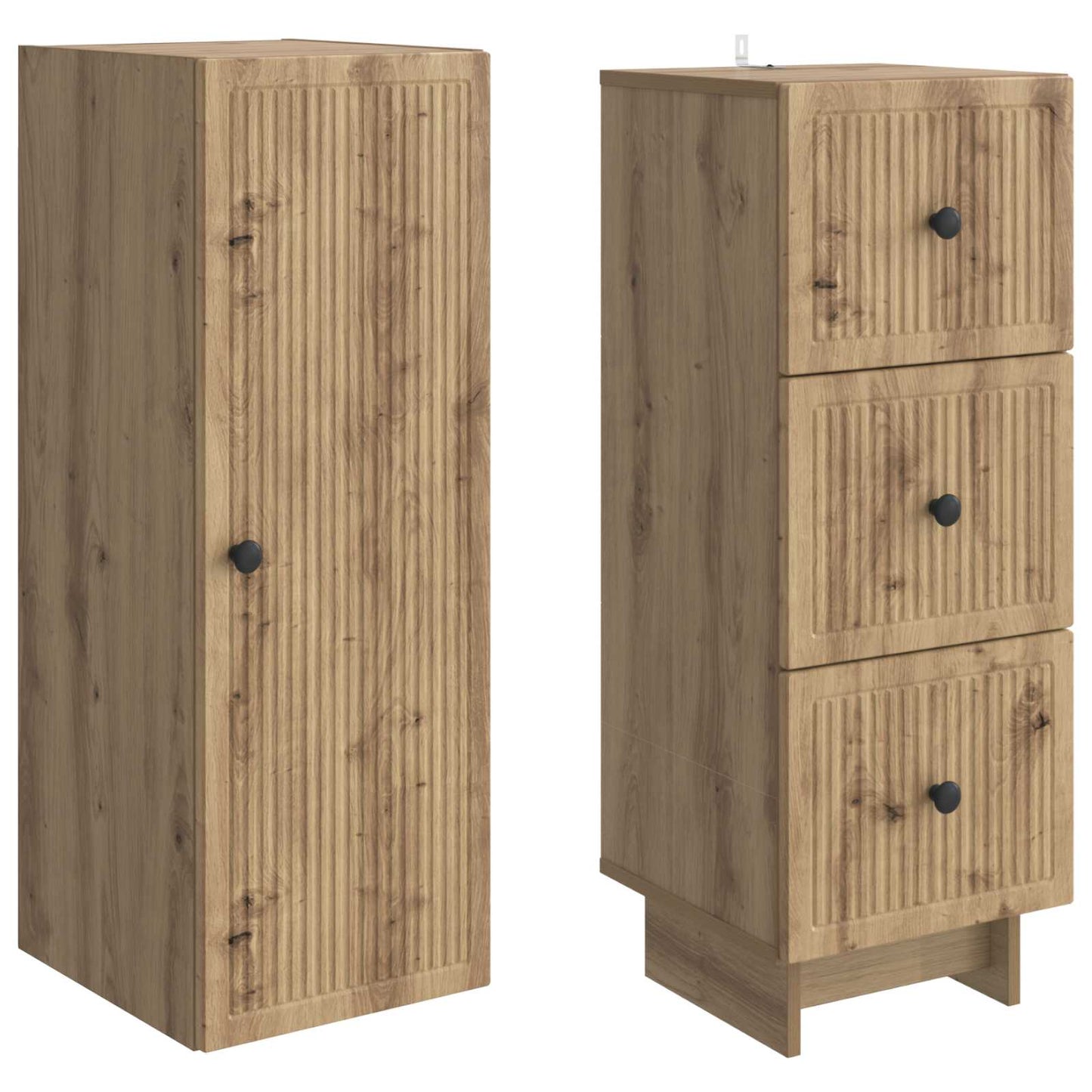 Skapsett 2 pcs 33 x 34,5 x 90 cm Konstruert tre