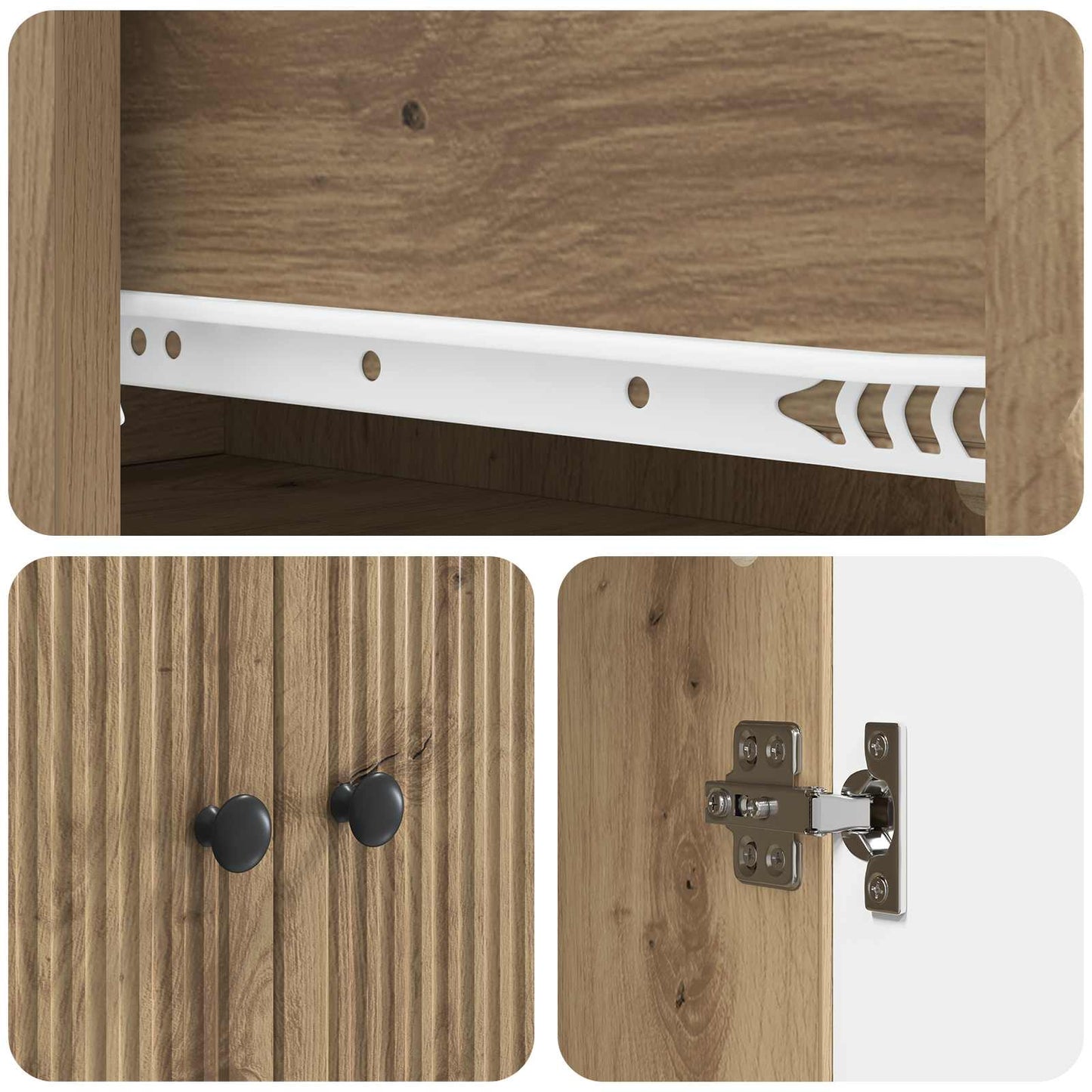 Skapsett 2 pcs 66 x 34,5 x 90 cm Konstruert tre