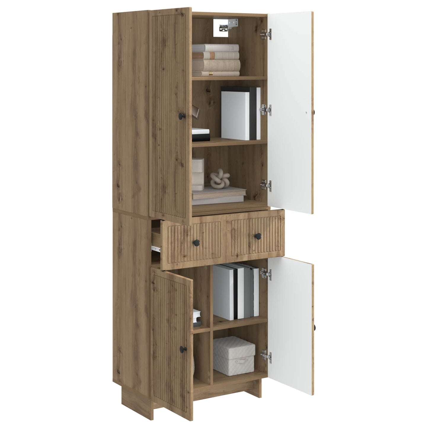 Skapsett 2 pcs 66 x 34,5 x 90 cm Konstruert tre