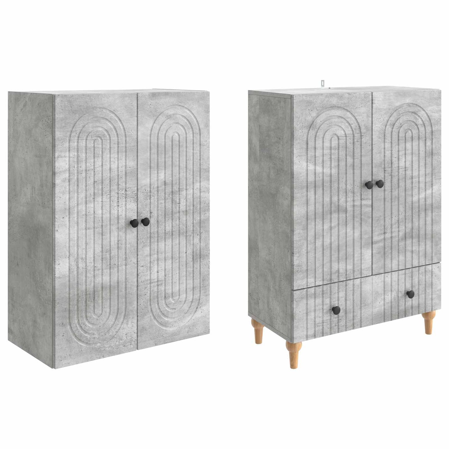 Skapsett 2 pcs Konstruert tre