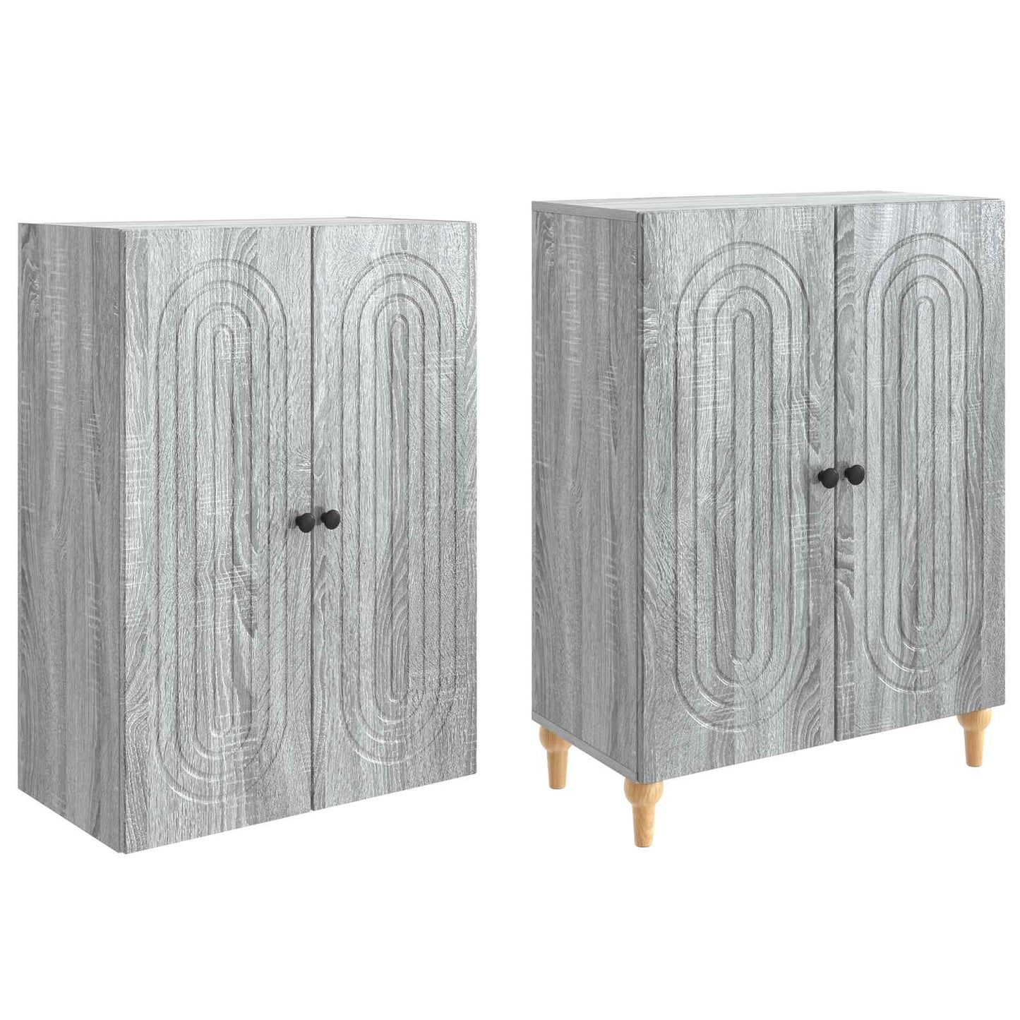 Skapsett 2 pcs 66 x 34,5 x 90 cm Konstruert tre