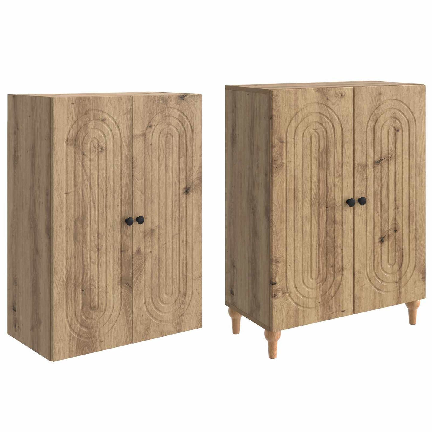 Skapsett 2 pcs 66 x 34,5 x 90 cm Konstruert tre