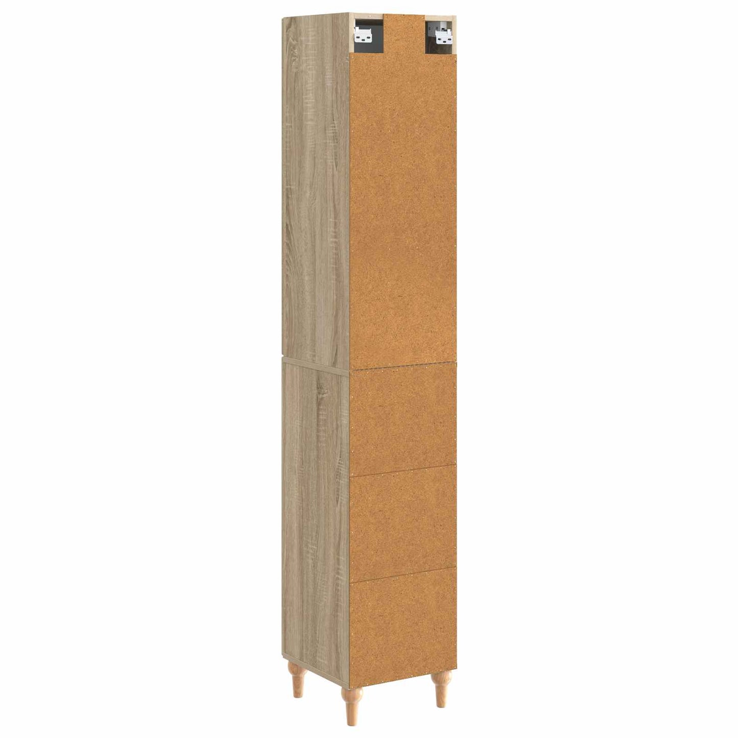 Skapsett 2 pcs Sonoma eik Konstruert tre