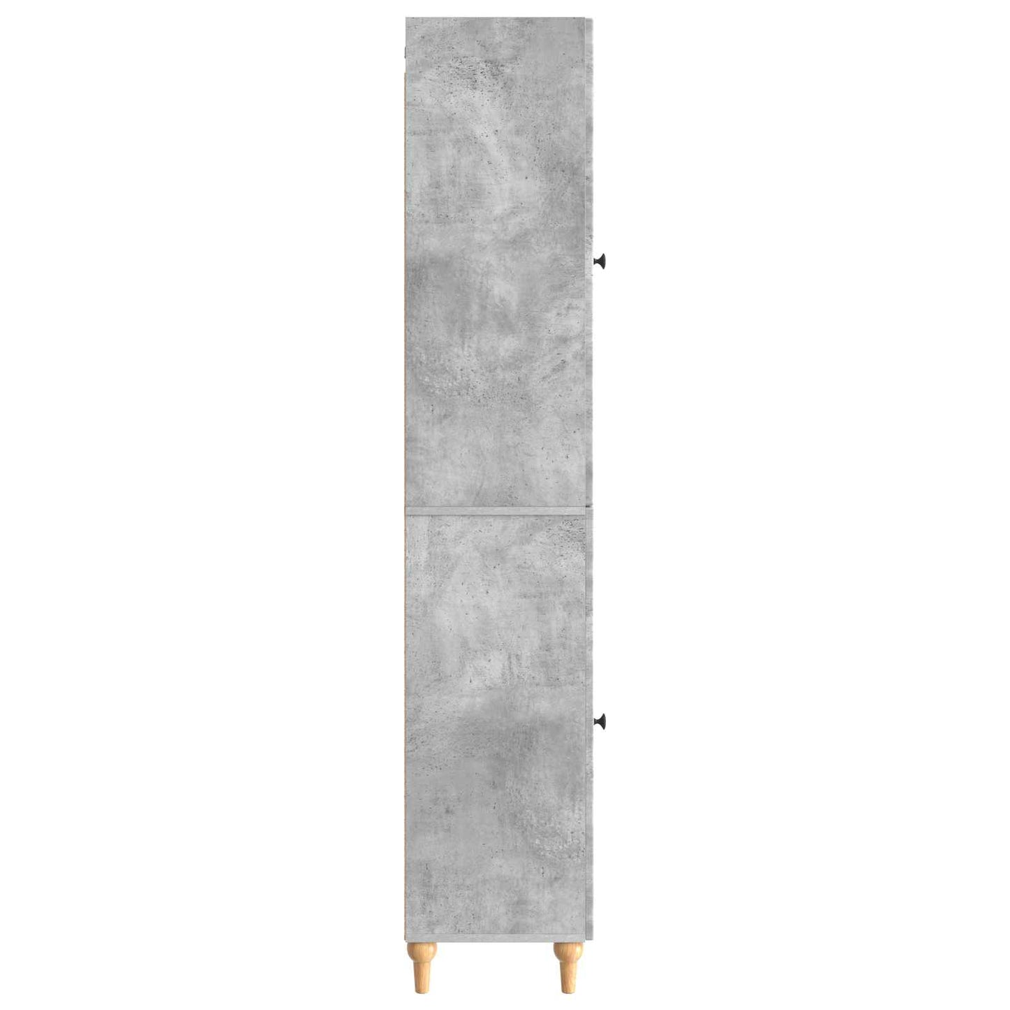 Skapsett 2 pcs Betonggrå Konstruert tre