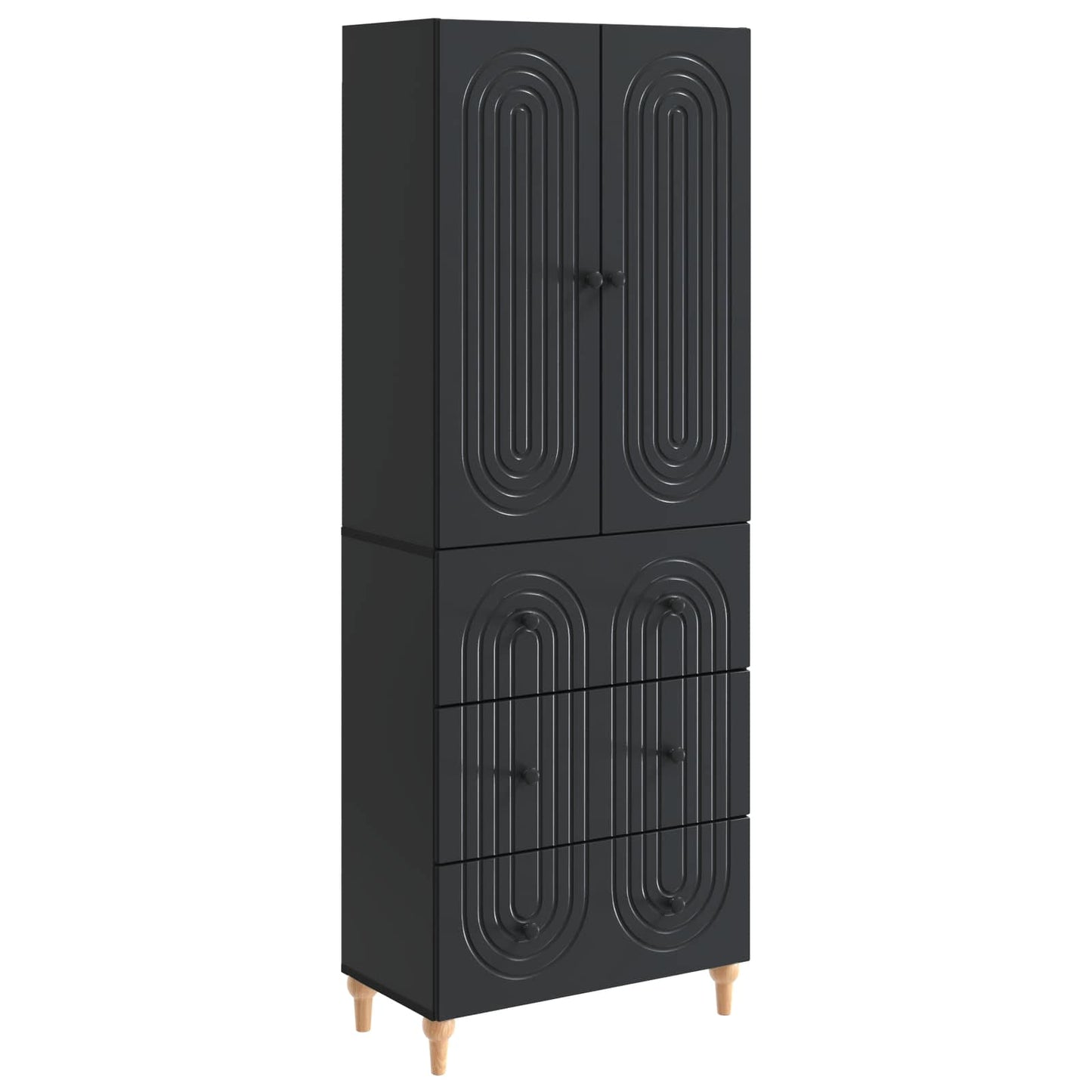 Skapsett 2 pcs 66 x 34,5 x 90 cm Konstruert tre