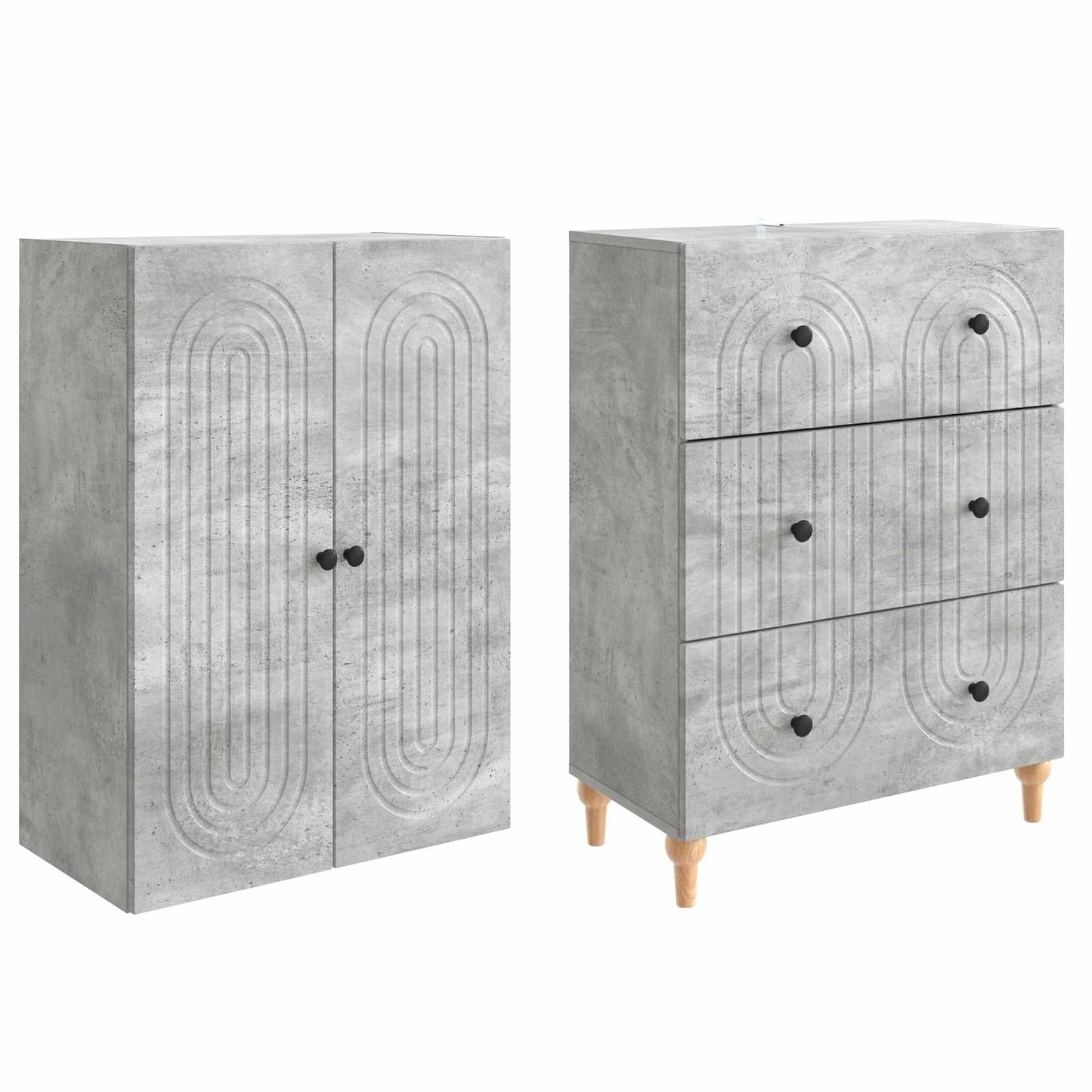 Skapsett 2 pcs 66 x 34,5 x 90 cm Konstruert tre