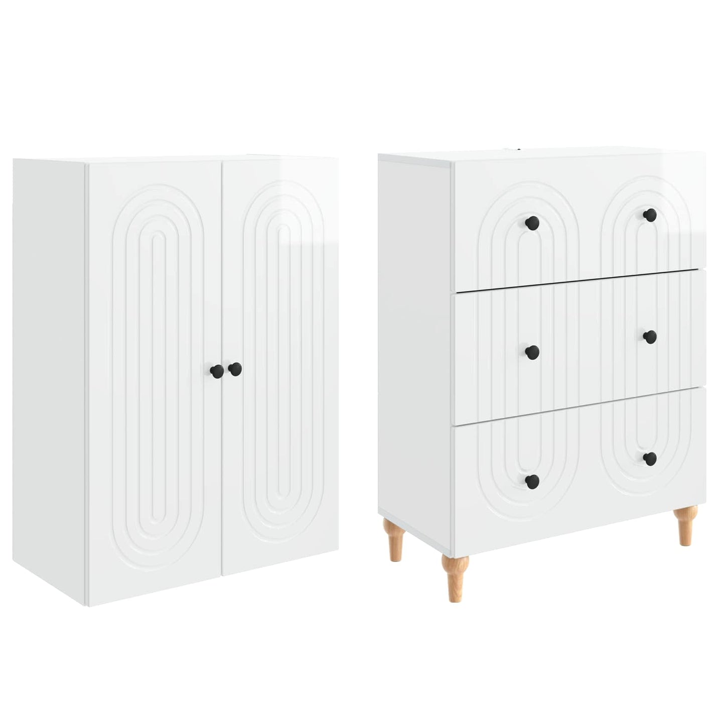 Skapsett 2 pcs 66 x 34,5 x 90 cm Konstruert tre
