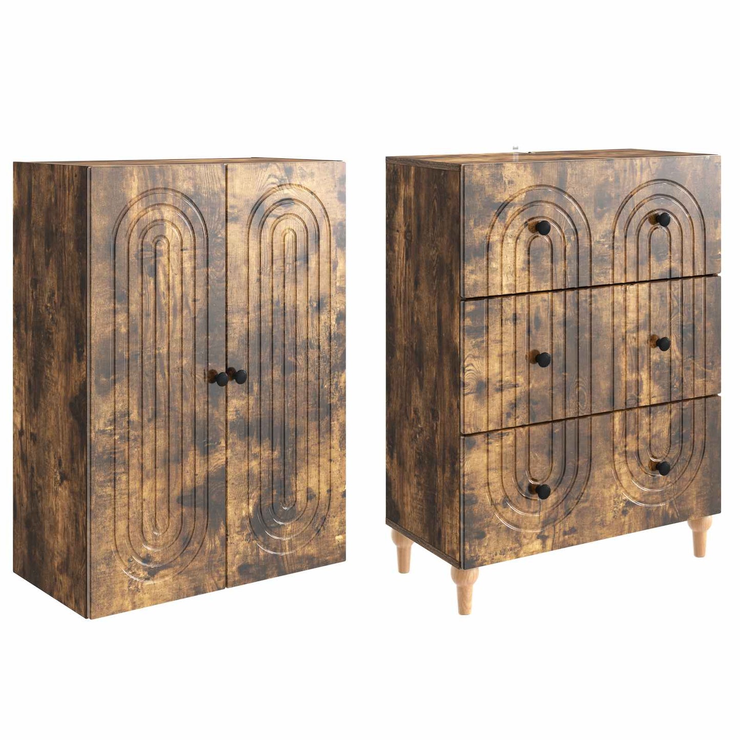 Skapsett 2 pcs 66 x 34,5 x 90 cm Konstruert tre