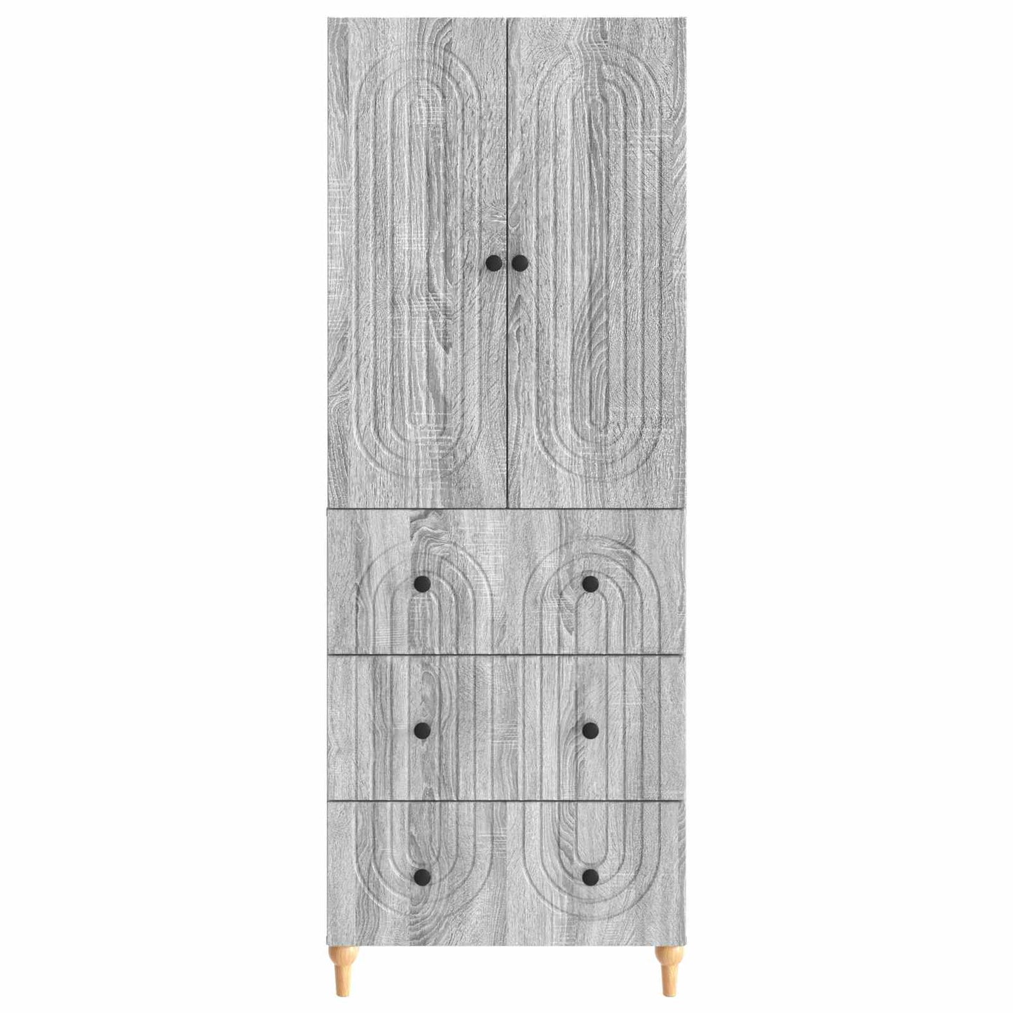 Skapsett 2 pcs Grå Sonoma 66 x 34,5 x 90 cm Konstruert tre