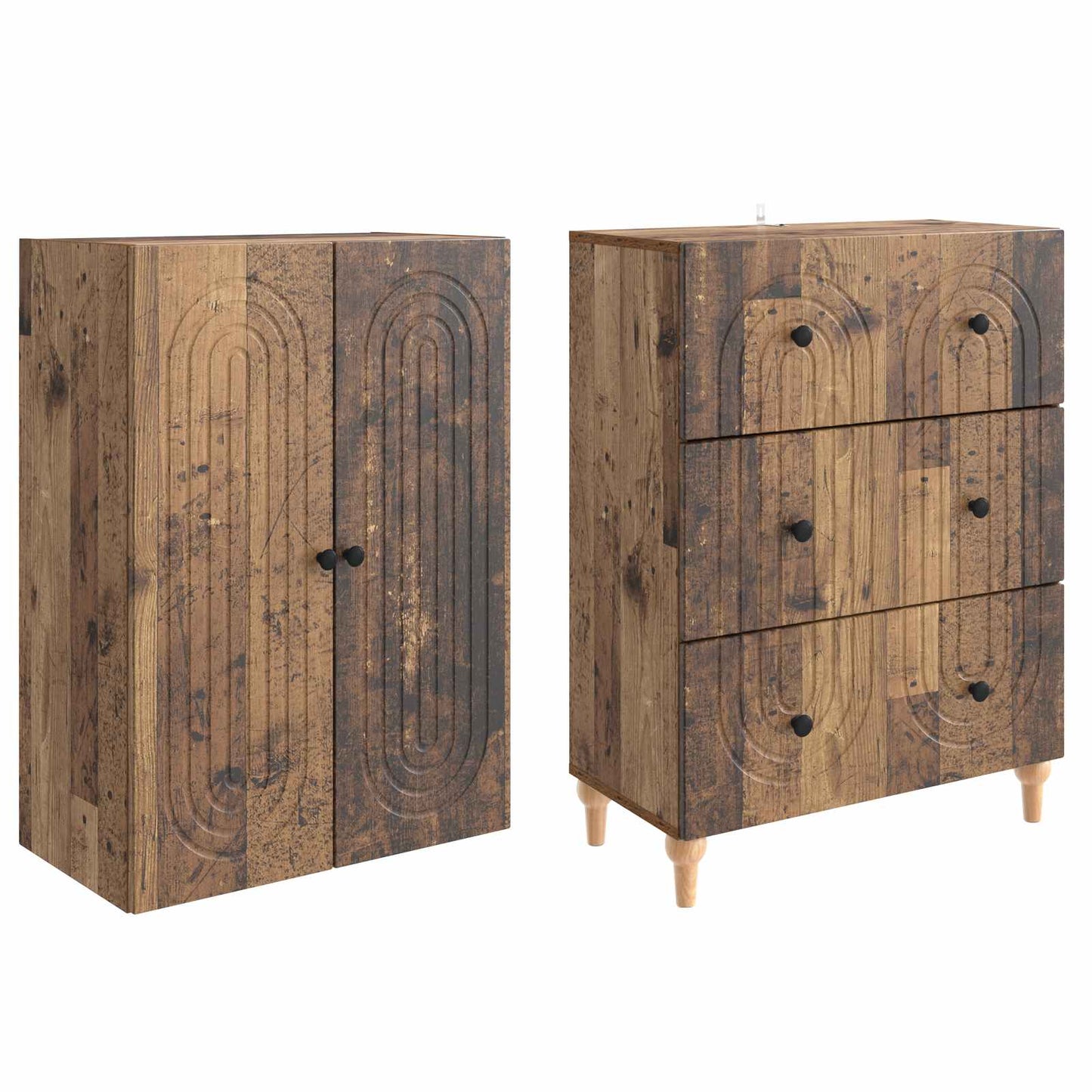 Skapsett 2 pcs 66 x 34,5 x 90 cm Konstruert tre