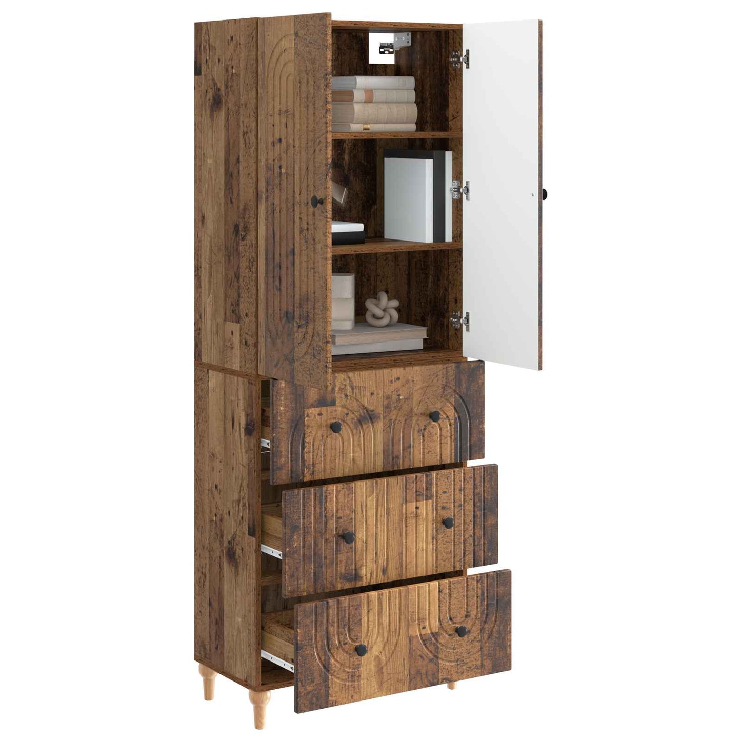 Skapsett 2 pcs 66 x 34,5 x 90 cm Konstruert tre