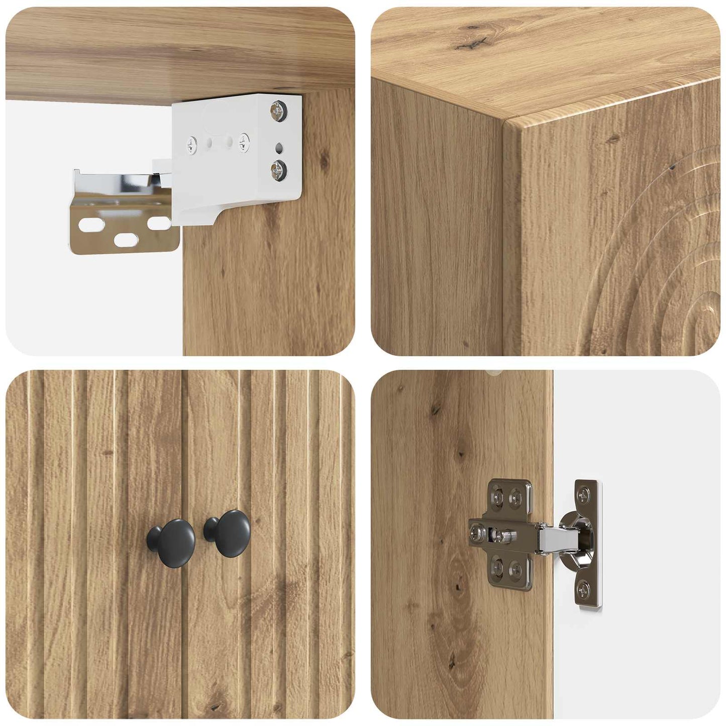 Skapsett 2 pcs 66 x 34,5 x 90 cm Konstruert tre