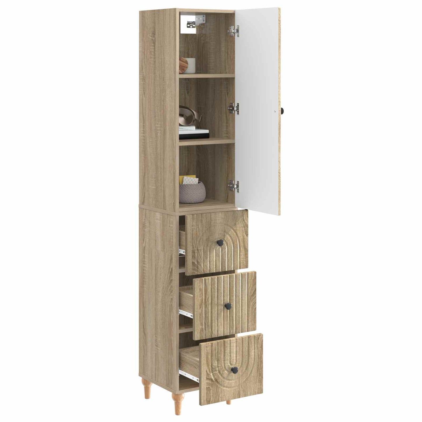 Skapsett 2 pcs 33 x 34,5 x 90 cm Konstruert tre