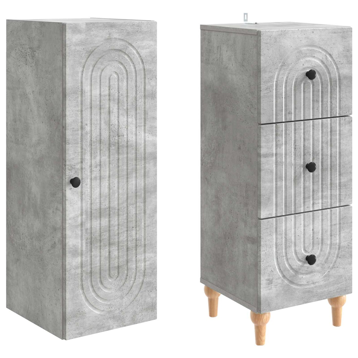 Skapsett 2 pcs 33 x 34,5 x 90 cm Konstruert tre