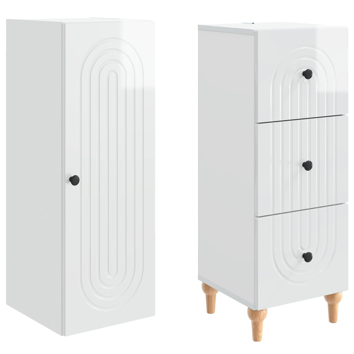Skapsett 2 pcs 33 x 34,5 x 90 cm Konstruert tre