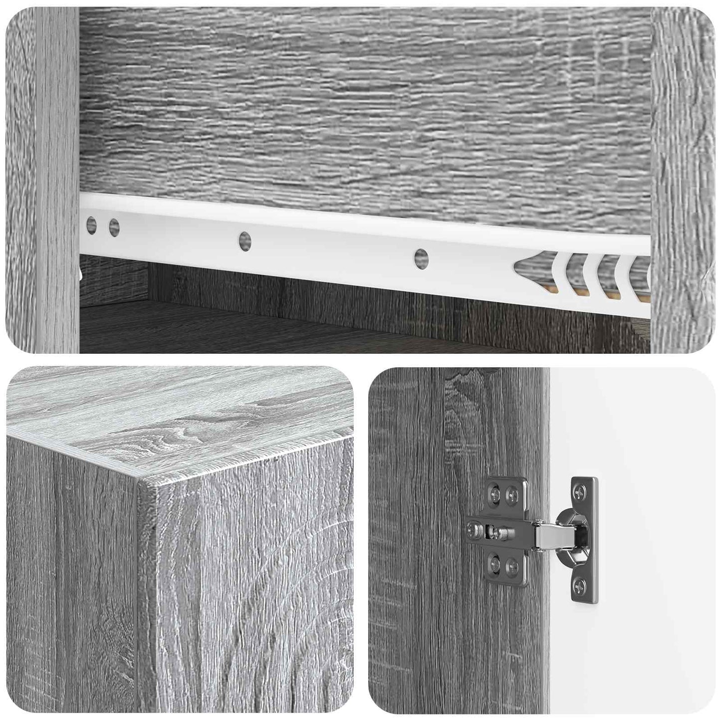 Skapsett 2 pcs 33 x 34,5 x 90 cm Konstruert tre