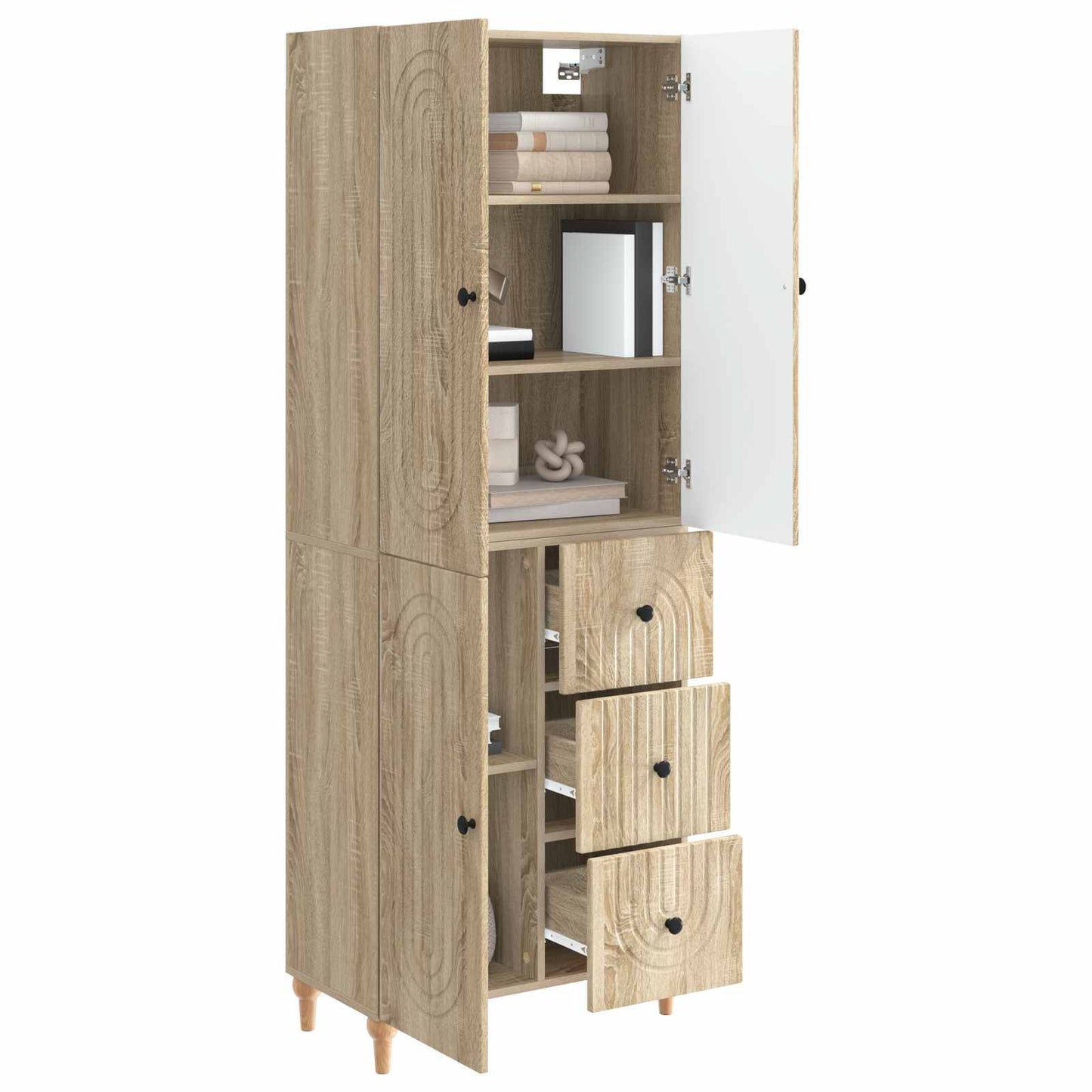 Skapsett 2 pcs 66 x 34,5 x 90 cm Konstruert tre