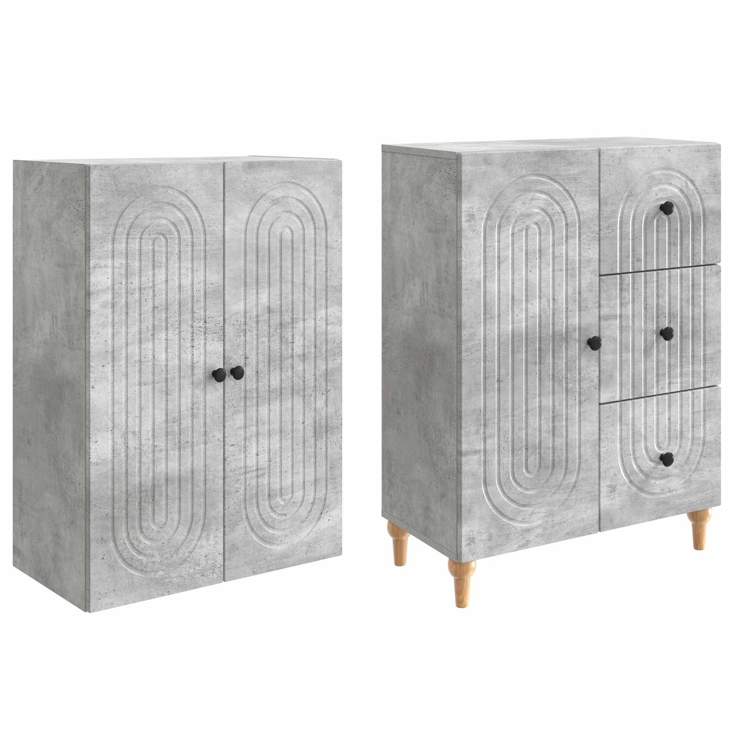 Skapsett 2 pcs 66 x 34,5 x 90 cm Konstruert tre