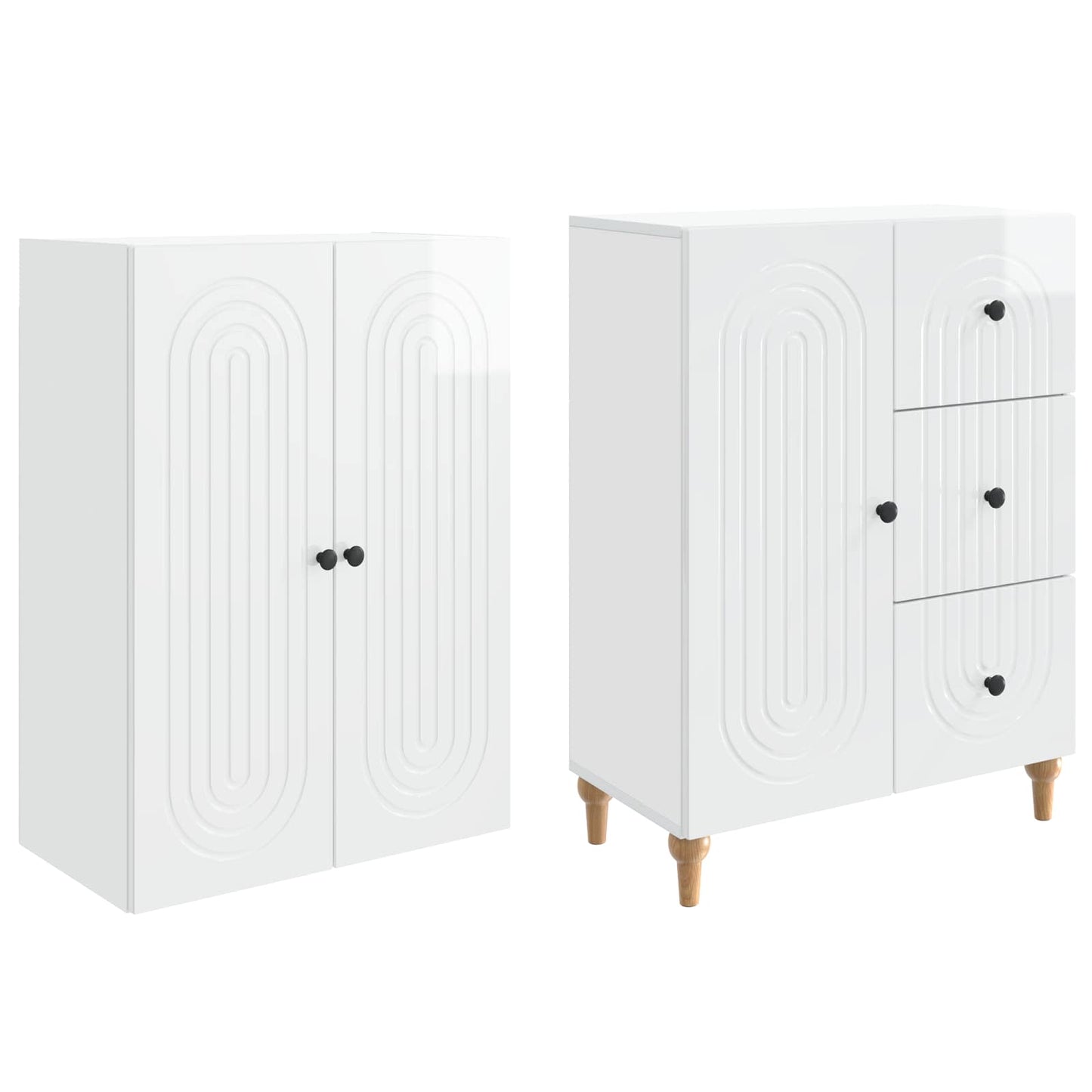 Skapsett 2 pcs 66 x 34,5 x 90 cm Konstruert tre