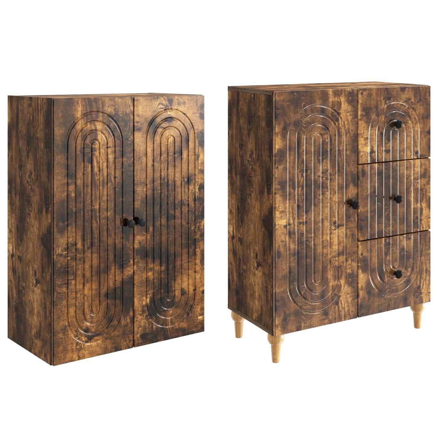 Skapsett 2 pcs 66 x 34,5 x 90 cm Konstruert tre