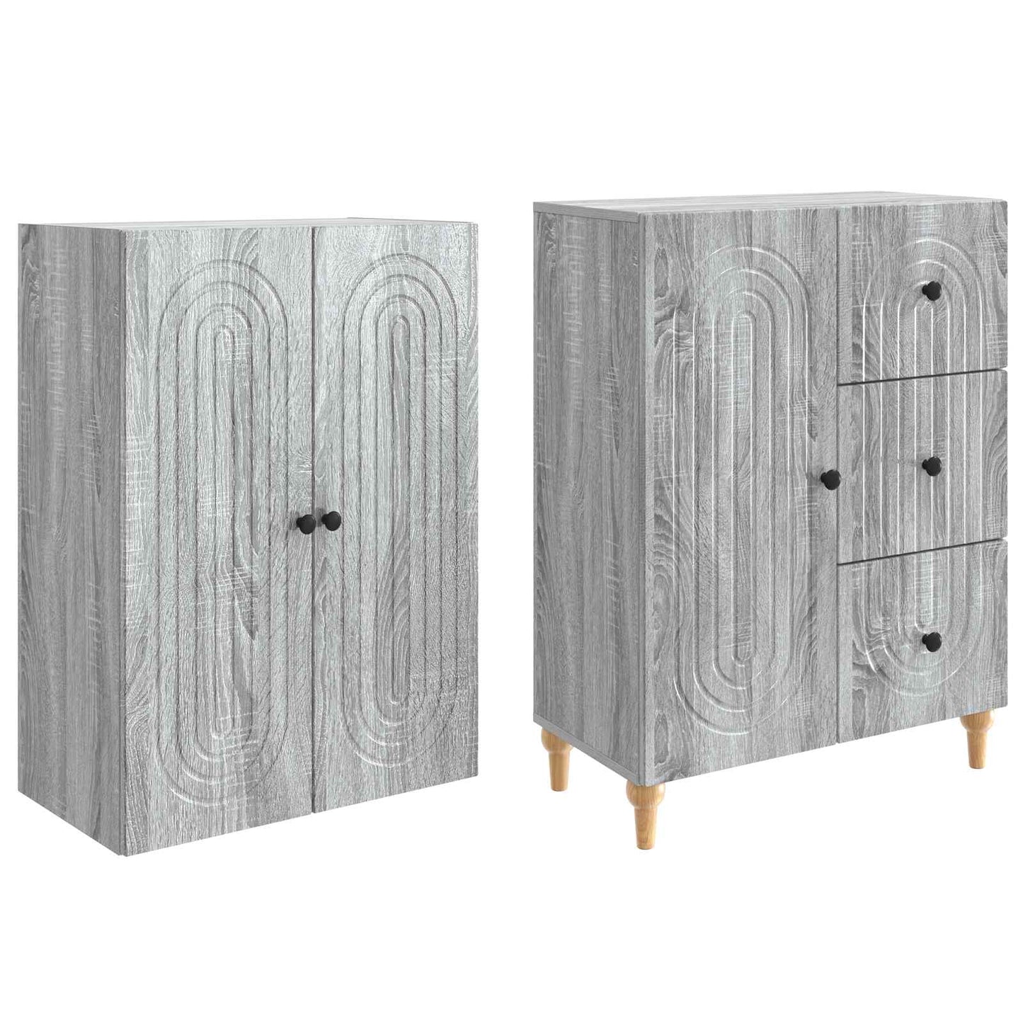 Skapsett 2 pcs 66 x 34,5 x 90 cm Konstruert tre