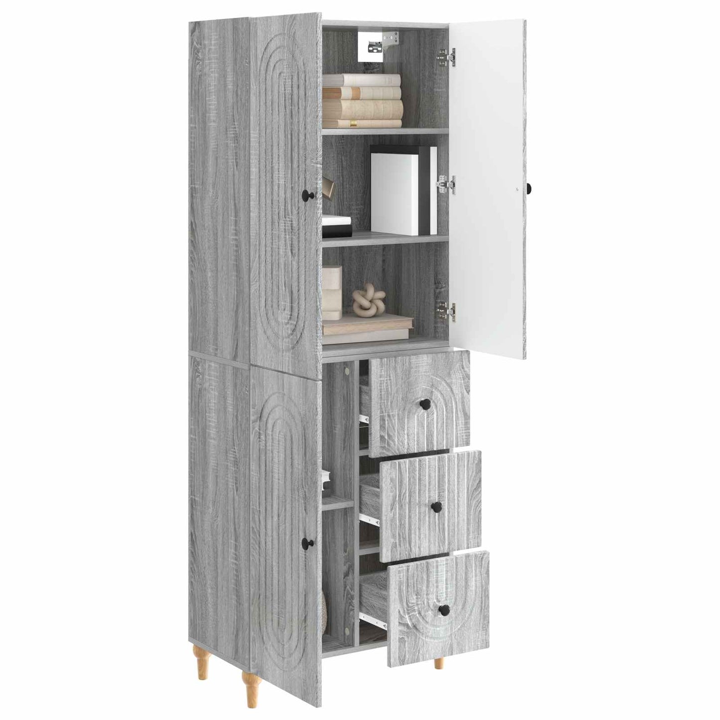 Skapsett 2 pcs 66 x 34,5 x 90 cm Konstruert tre