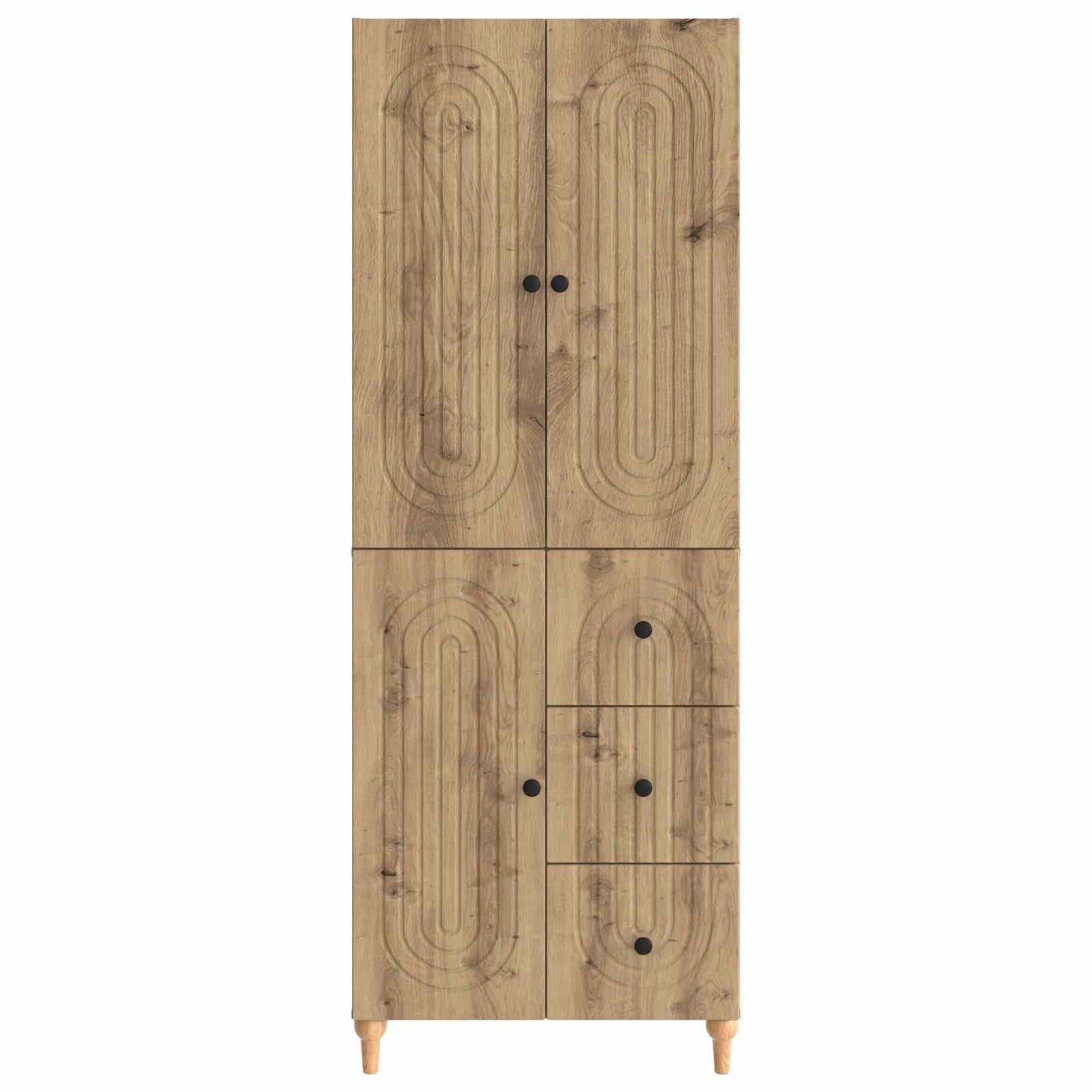 Skapsett 2 pcs 66 x 34,5 x 90 cm Konstruert tre