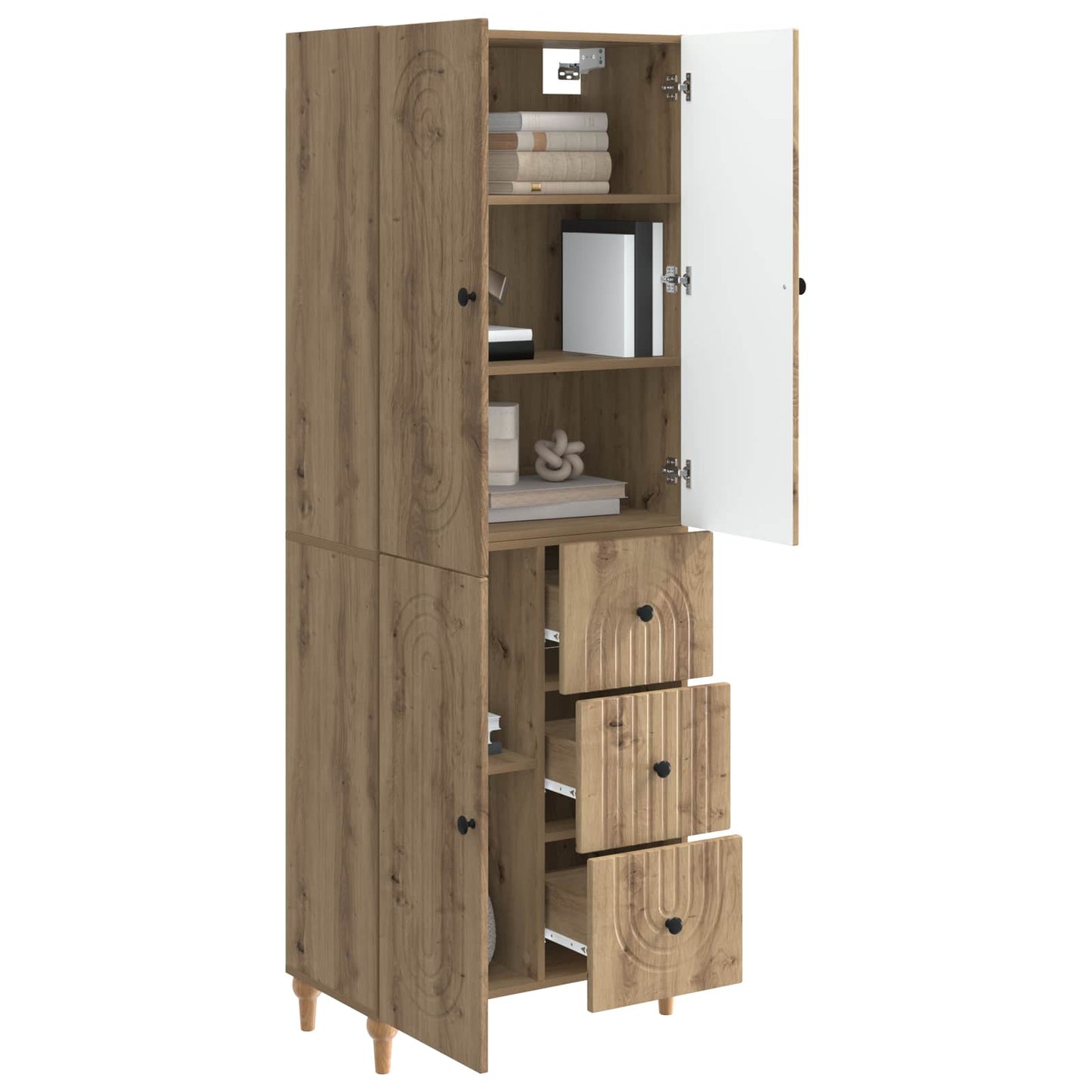Skapsett 2 pcs 66 x 34,5 x 90 cm Konstruert tre