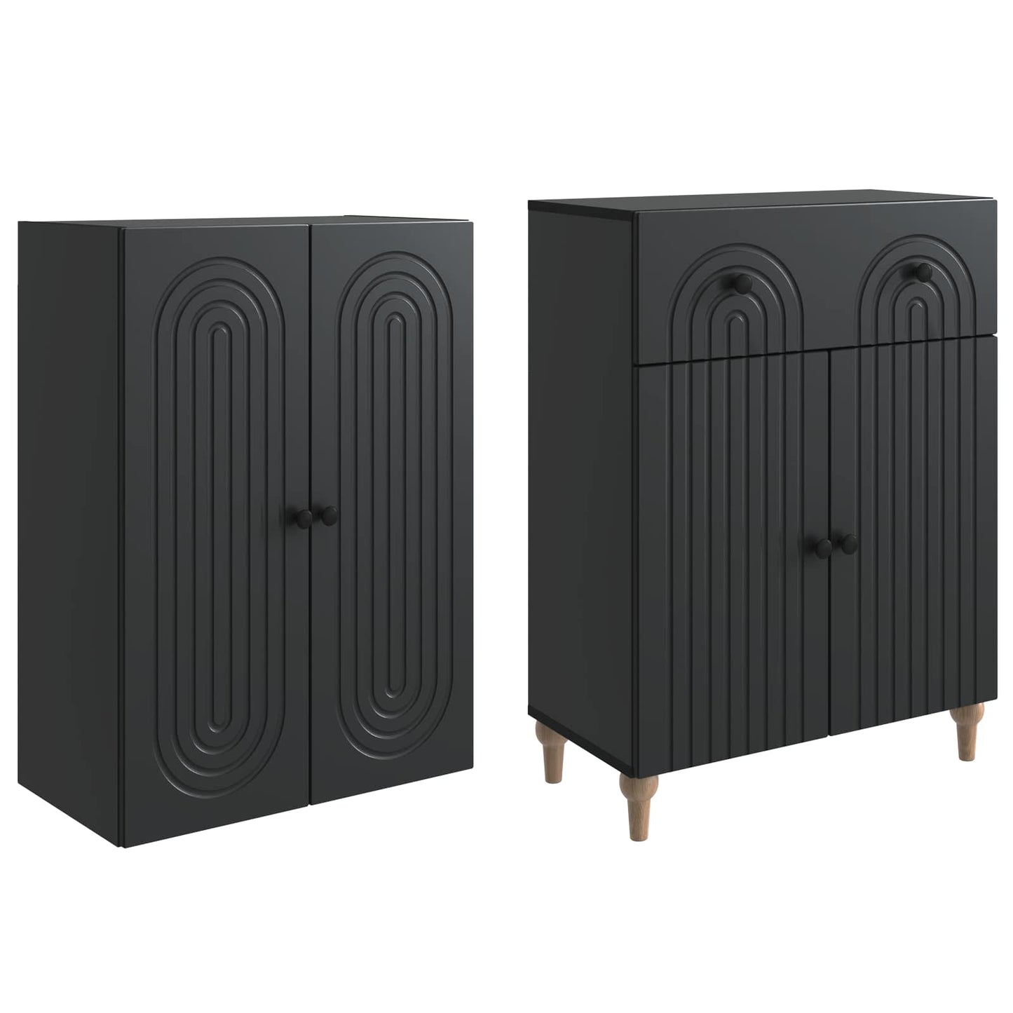 Skapsett 2 pcs 66 x 34,5 x 90 cm Konstruert tre
