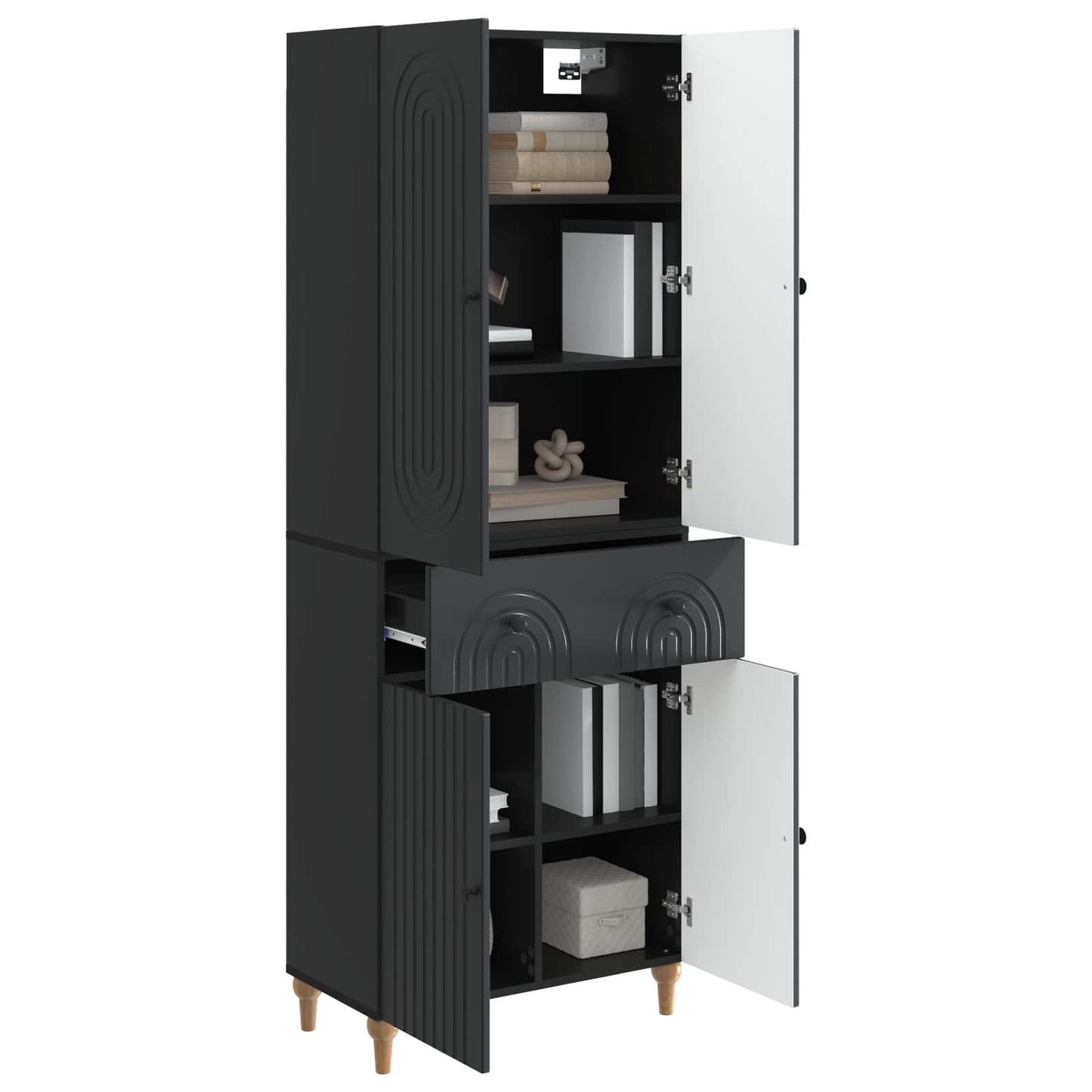 Skapsett 2 pcs 66 x 34,5 x 90 cm Konstruert tre
