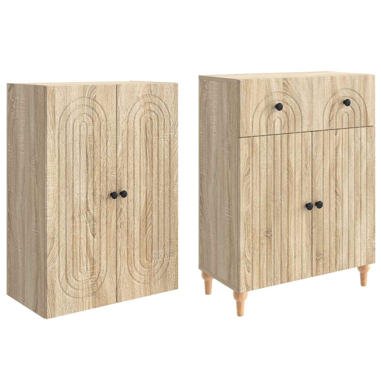 Skapsett 2 pcs 66 x 34,5 x 90 cm Konstruert tre