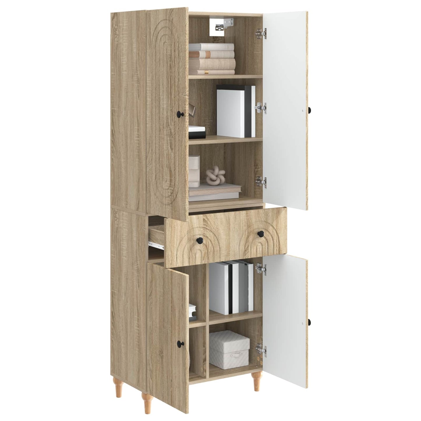 Skapsett 2 pcs 66 x 34,5 x 90 cm Konstruert tre