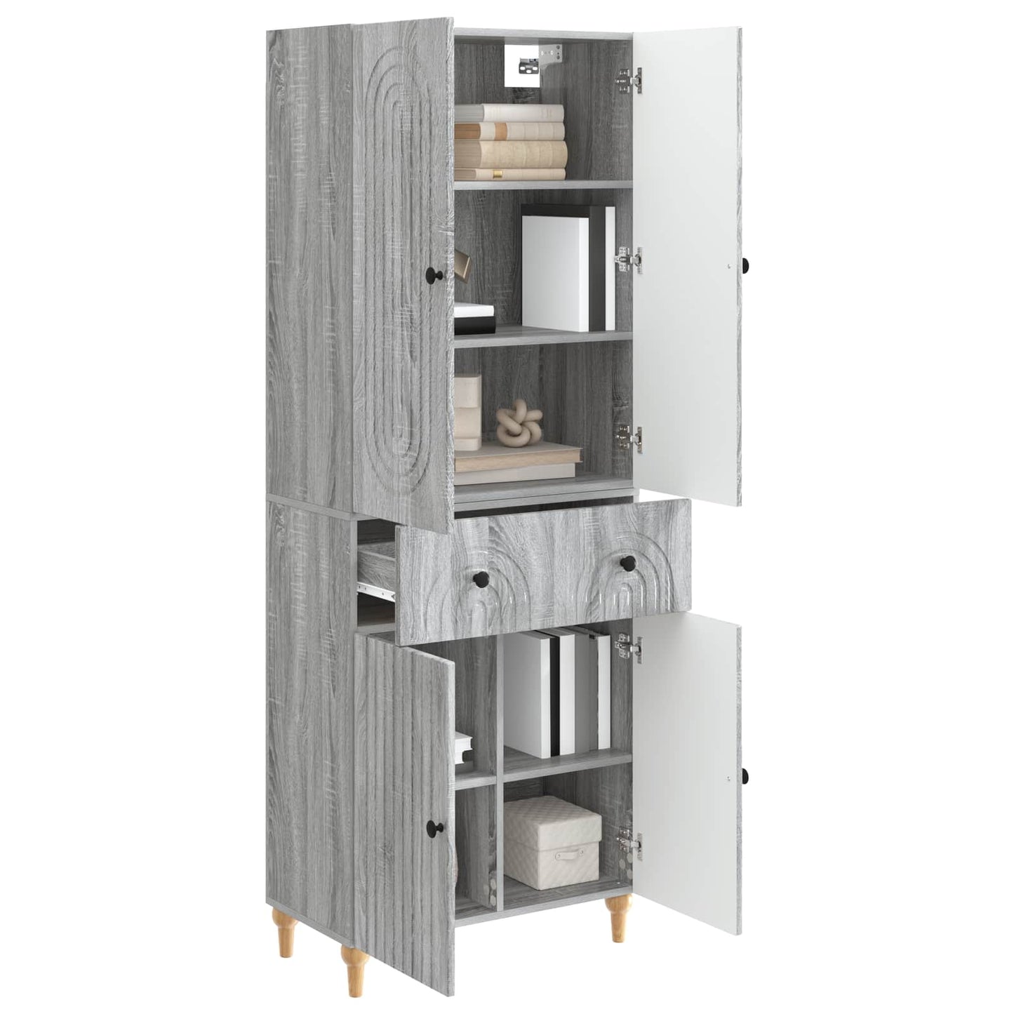 Skapsett 2 pcs 66 x 34,5 x 90 cm Konstruert tre