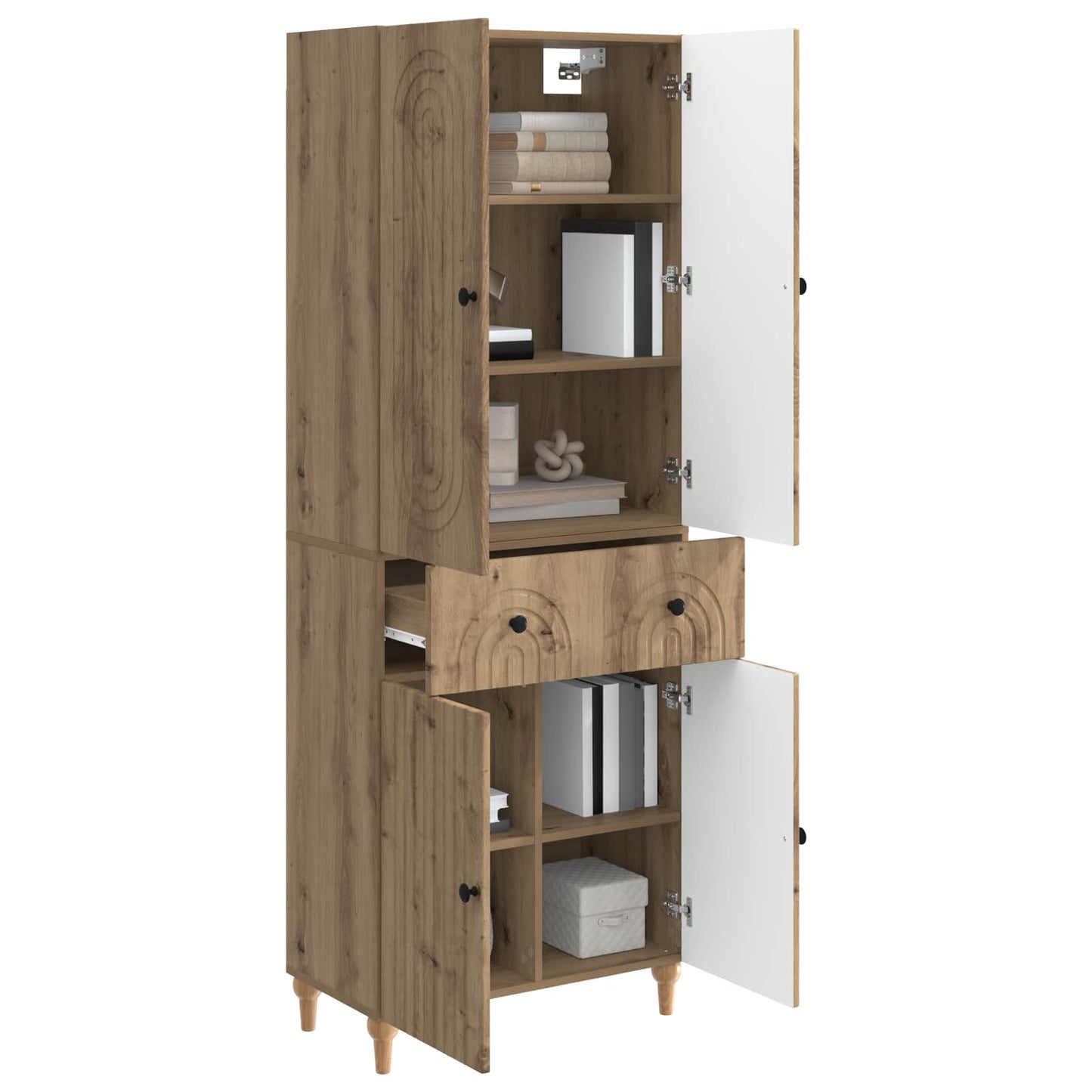 Skapsett 2 pcs 66 x 34,5 x 90 cm Konstruert tre