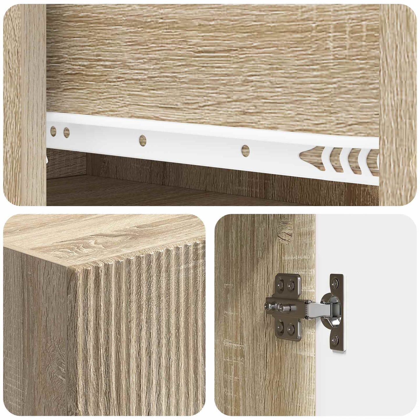 Skapsett 2 pcs 66 x 34,5 x 95 cm Konstruert tre